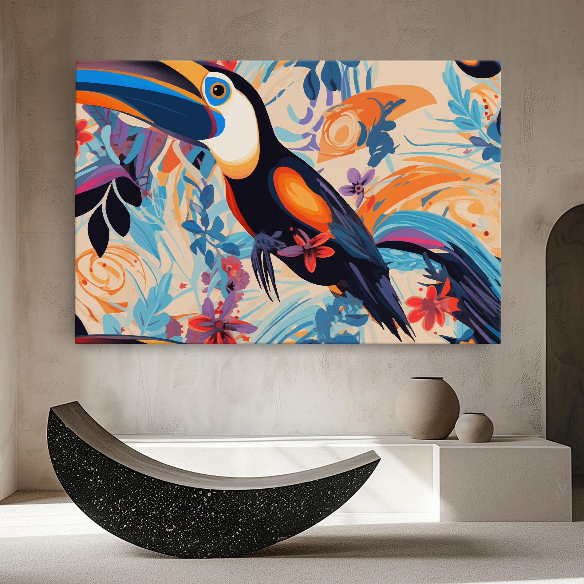 Leinwandbild Colorful Toucan mockup 8