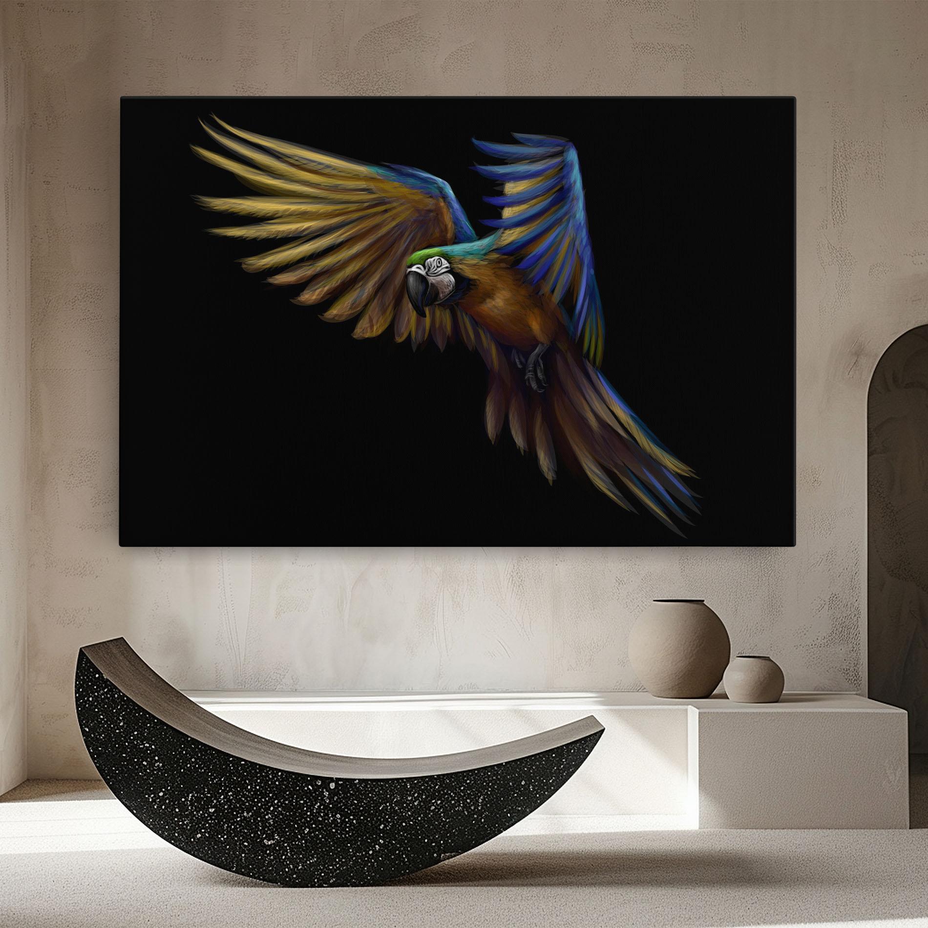Leinwandbild Parrot Flying mockup 8