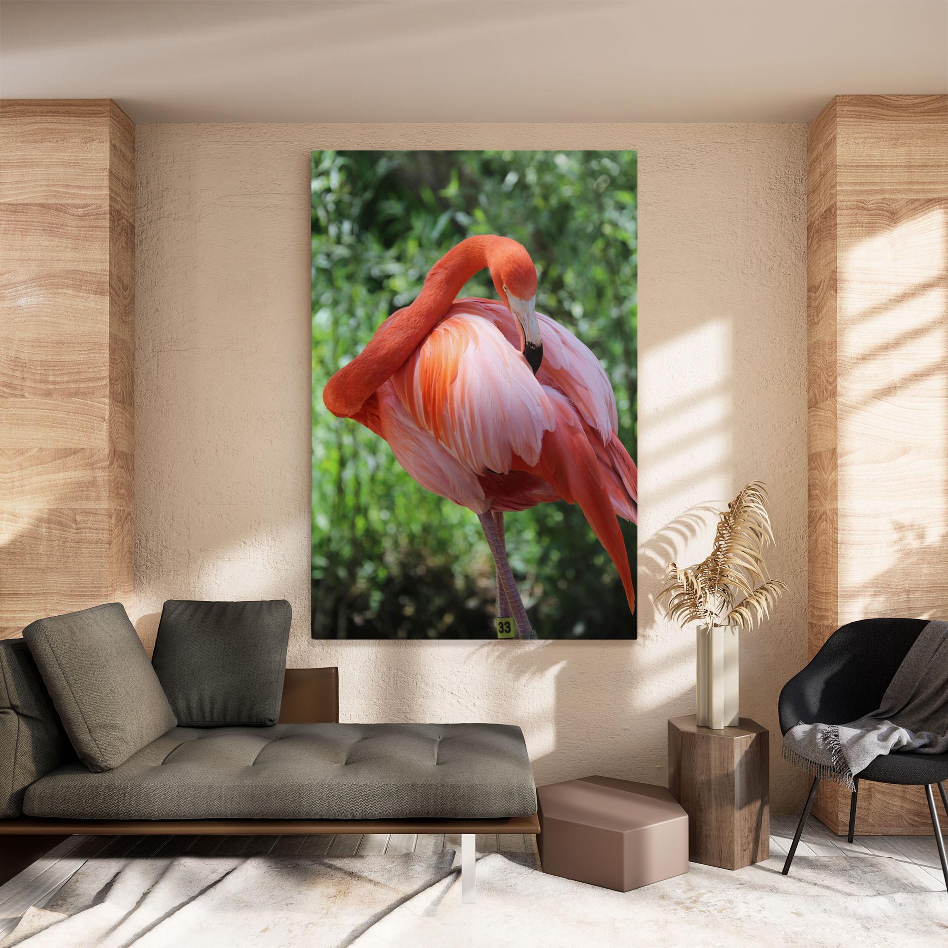 Leinwandbild Red Flamingo mockup 8