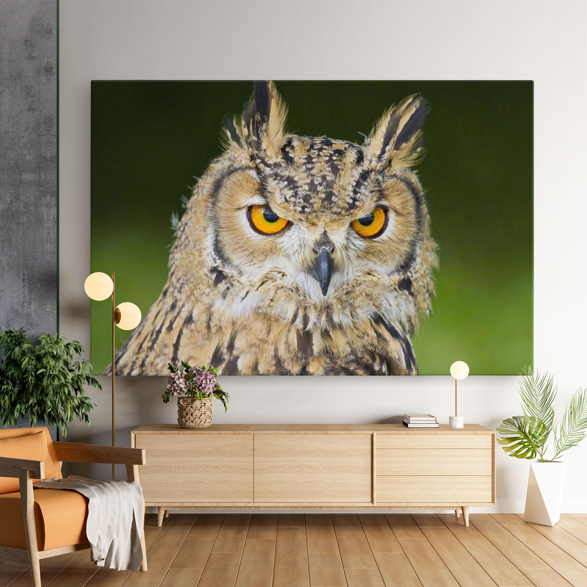 Leinwandbild Angry Owl mockup 9