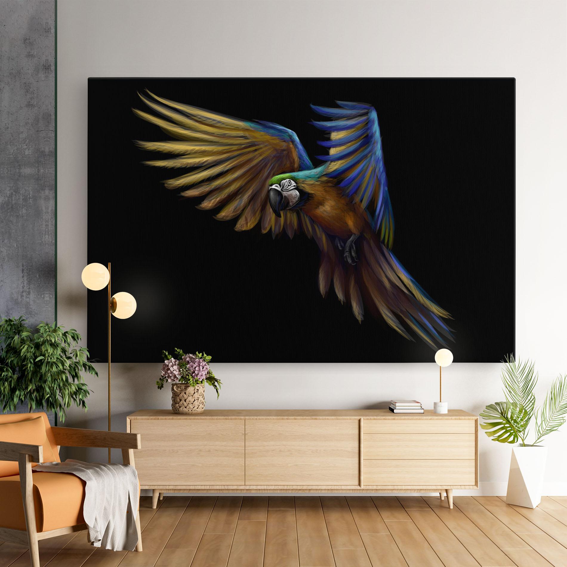 Leinwandbild Parrot Flying mockup 9