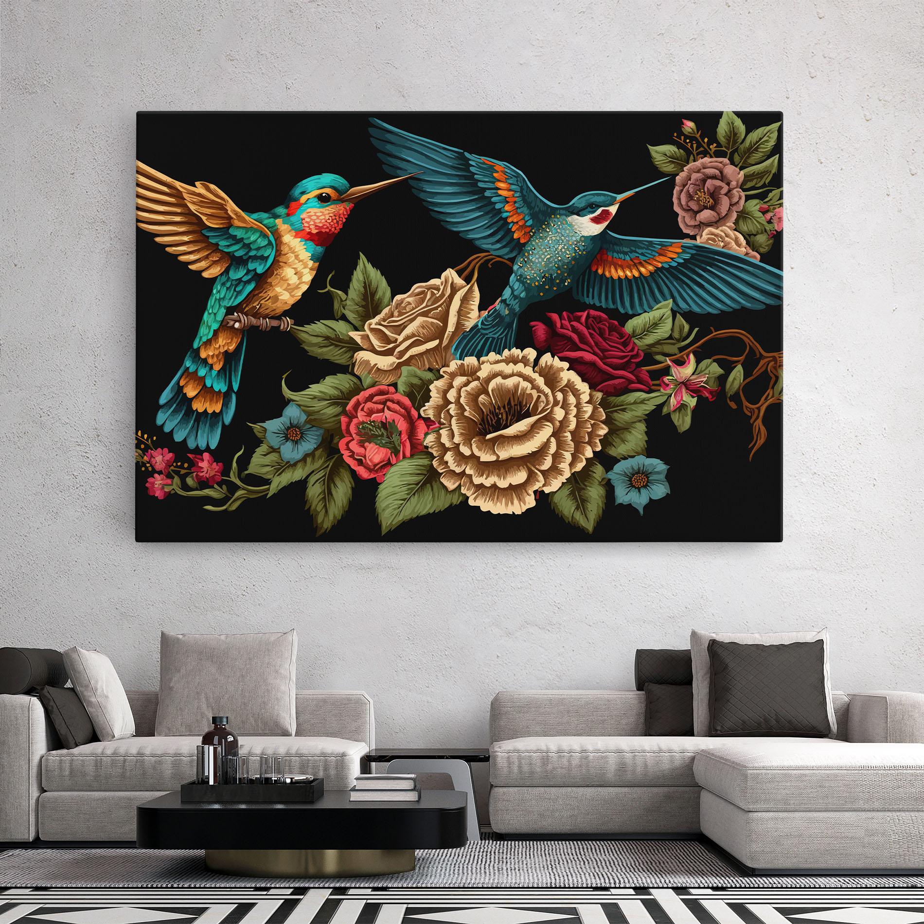 Leinwandbild Blue Birds mockup 2