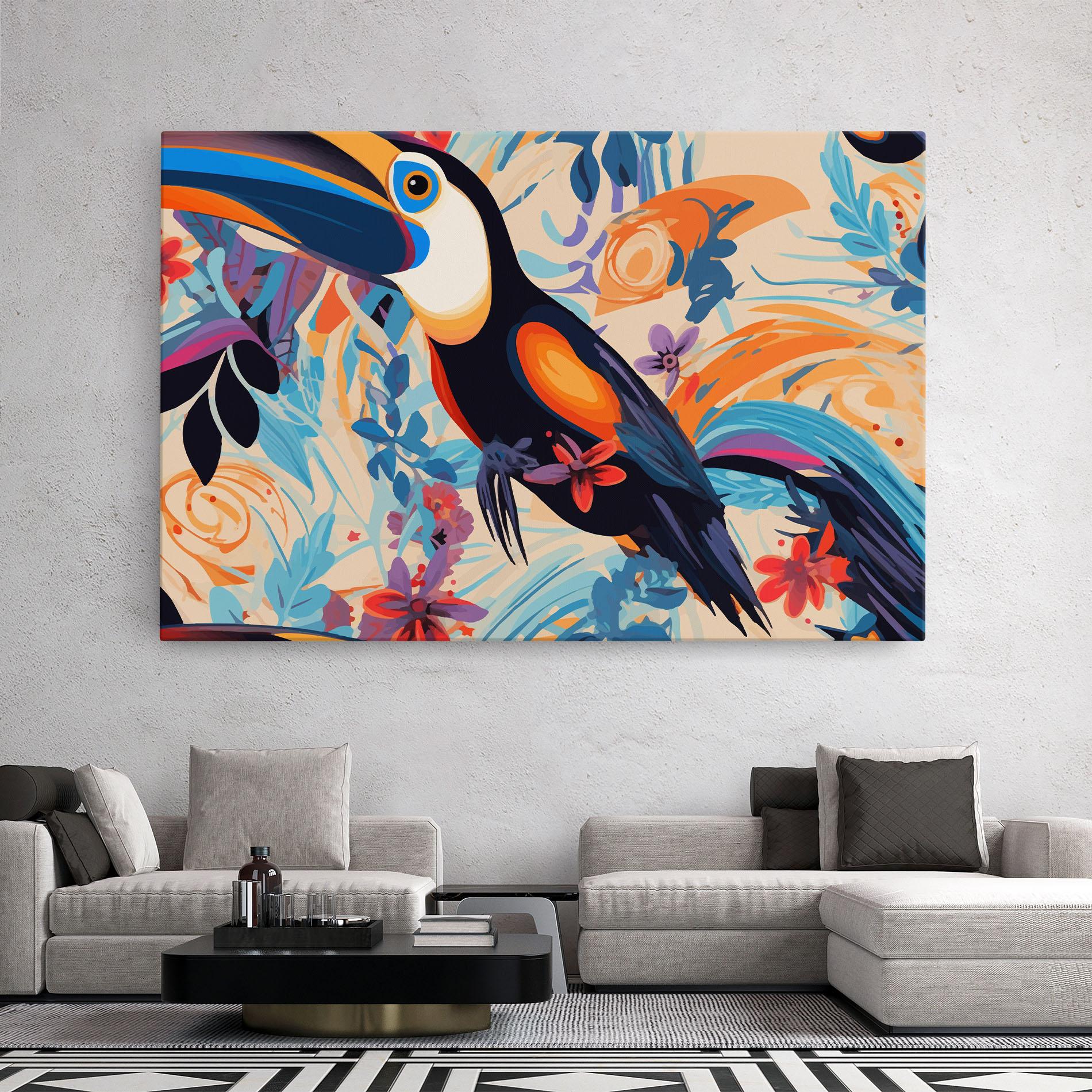 Leinwandbild Colorful Toucan mockup 2