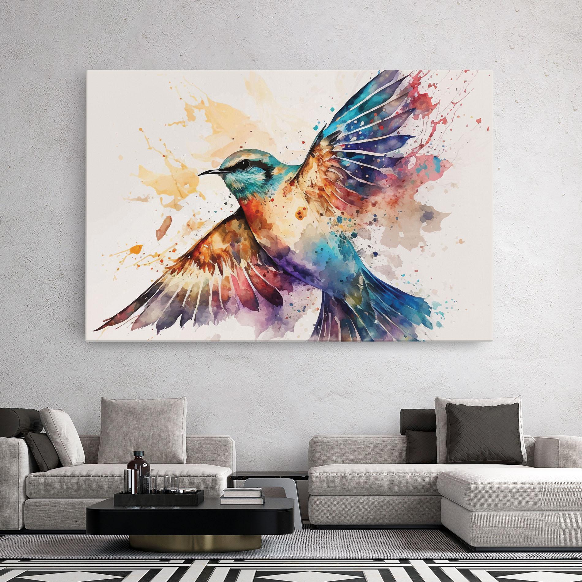 Leinwandbild Painted Wings Bird mockup 2
