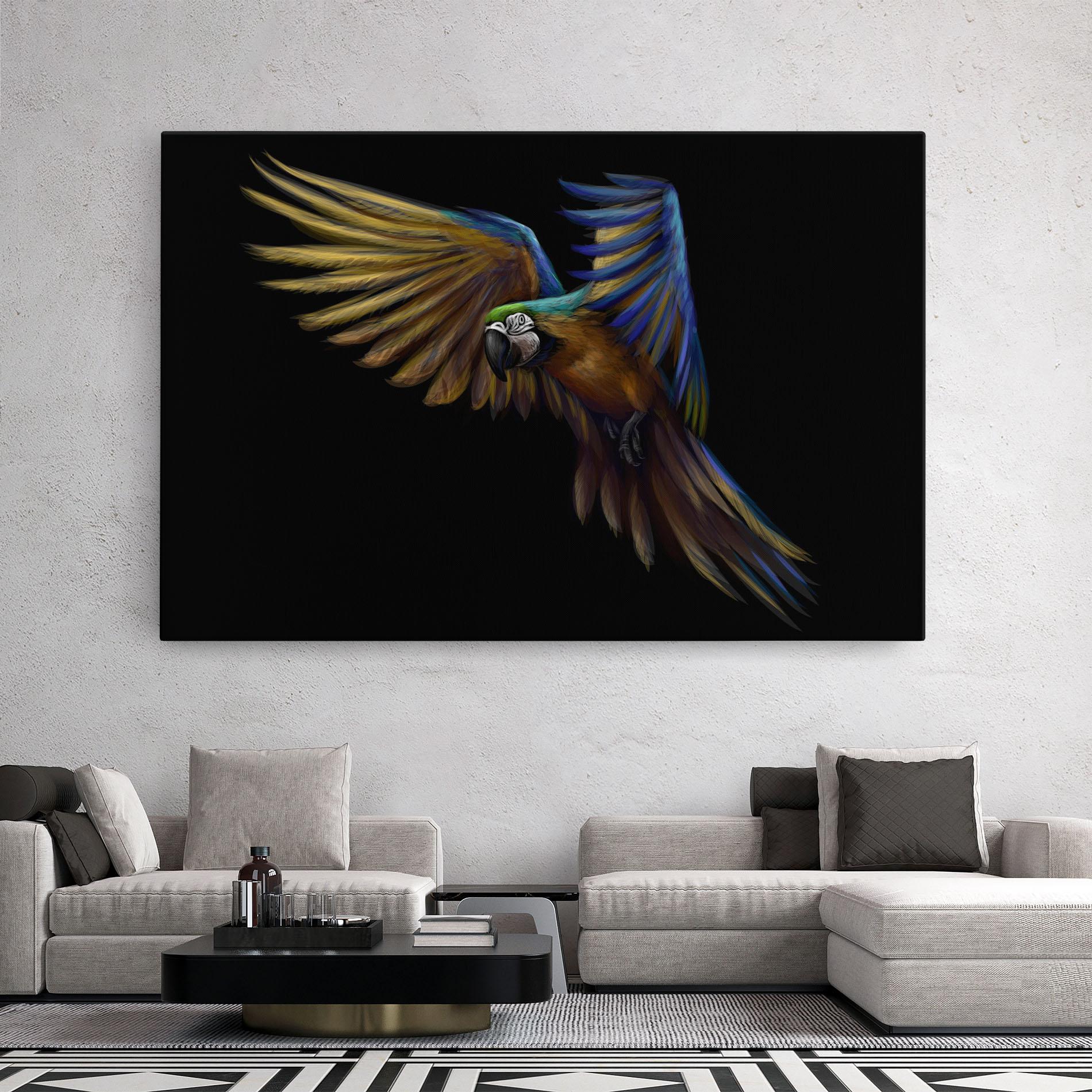 Leinwandbild Parrot Flying mockup 2