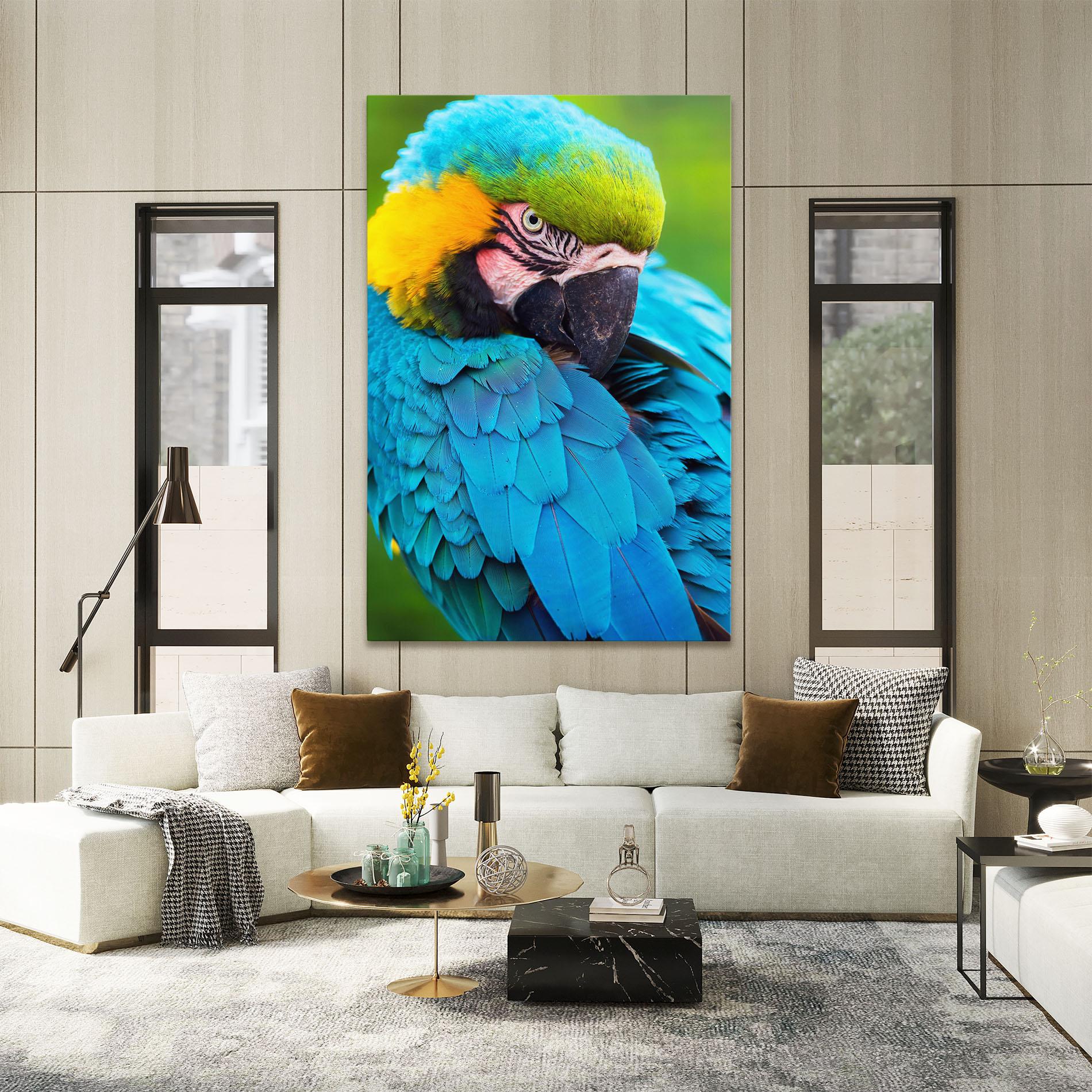 Leinwandbild Blue Parrot mockup 2