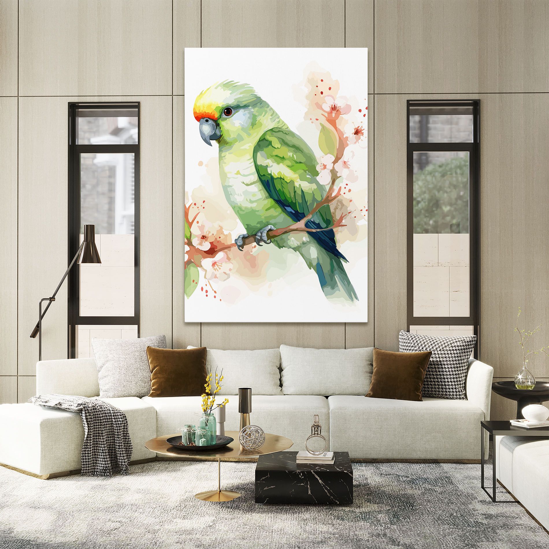 Pretty Green Parrot mockup 2