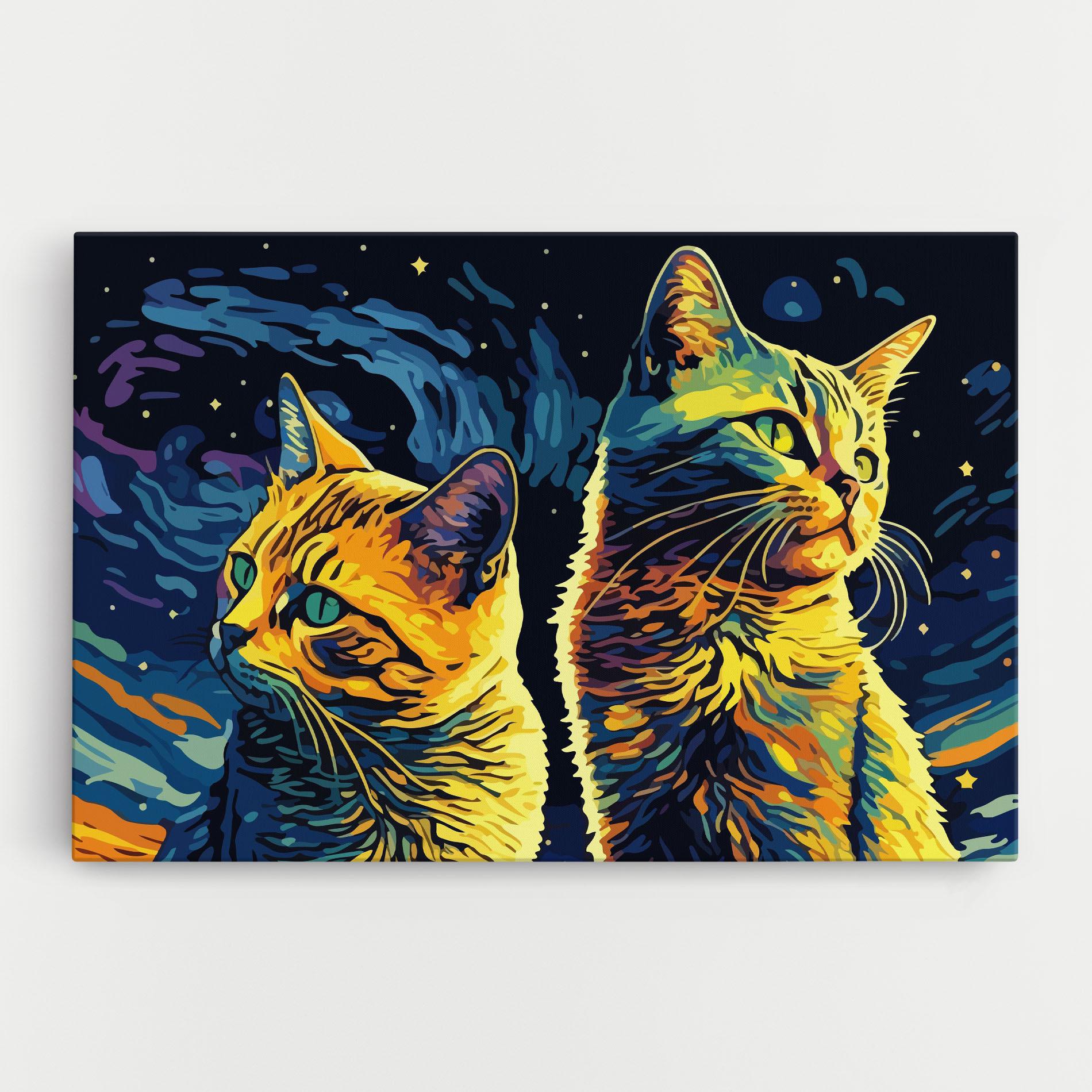 Leinwandbild Cat Painting mockup 0