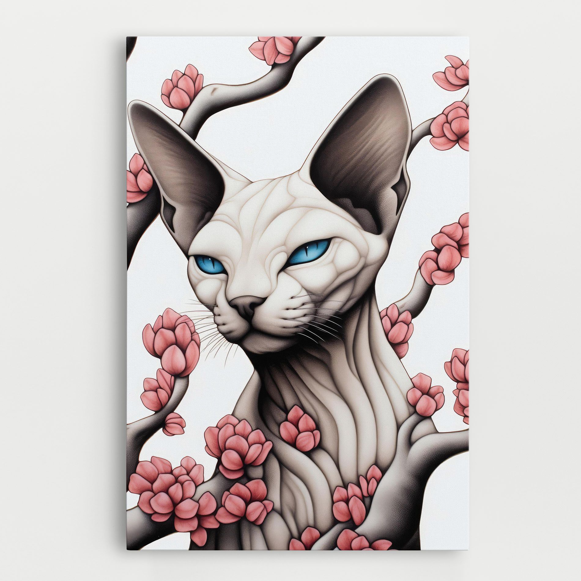 Blue Eyes Cat Drawing mockup 0