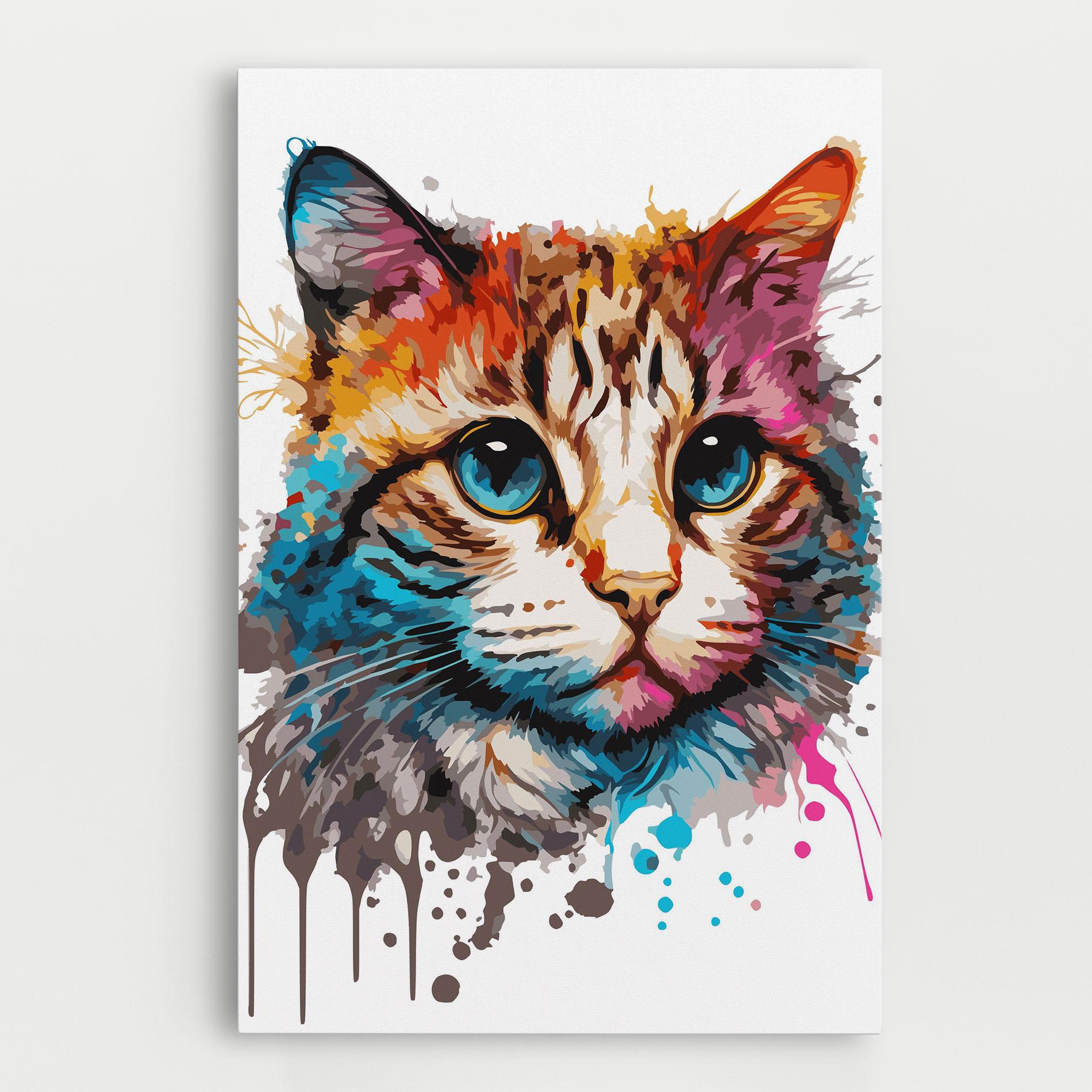 Leinwandbild Blue Eyes Cat mockup 0