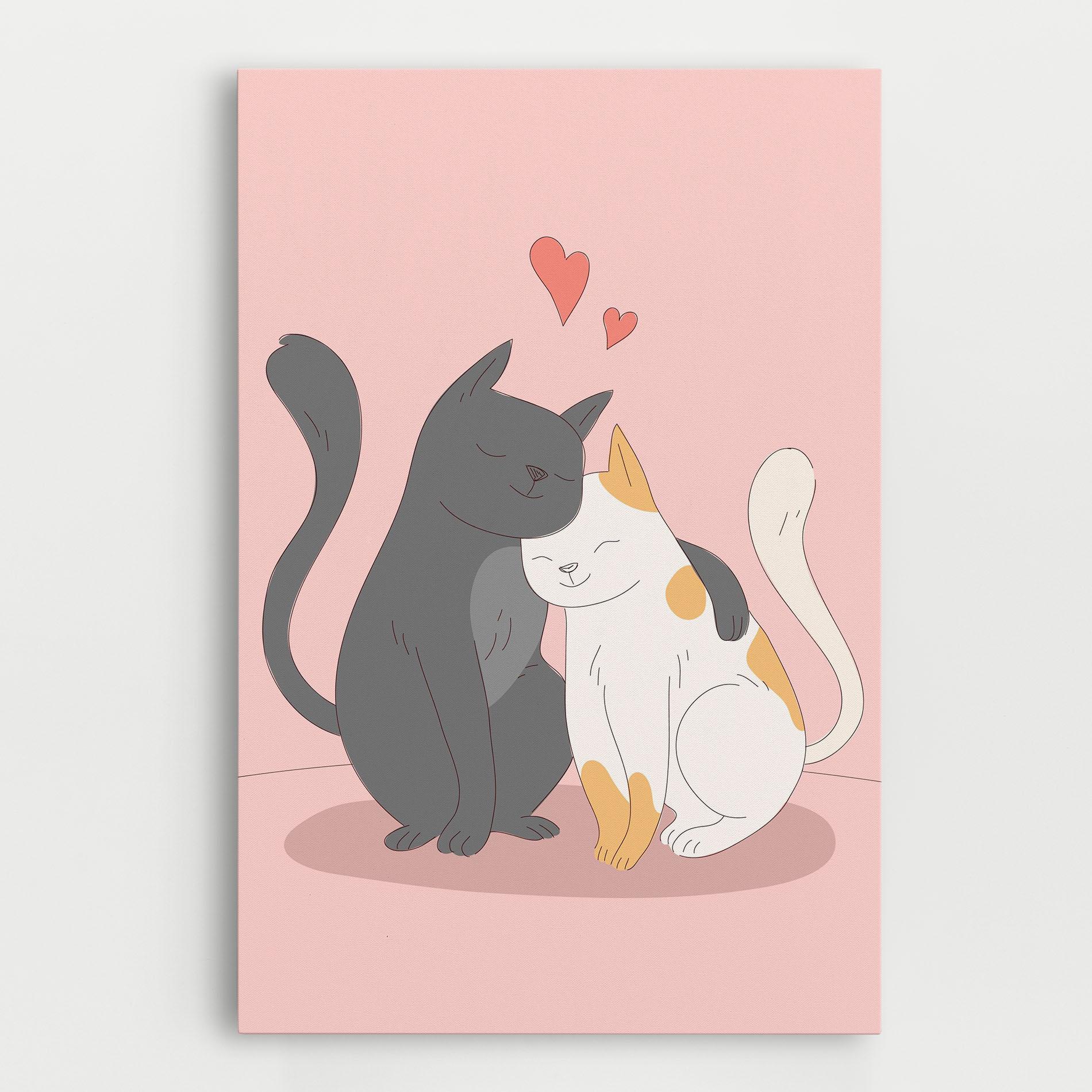 Leinwandbild Lover Cats mockup 0