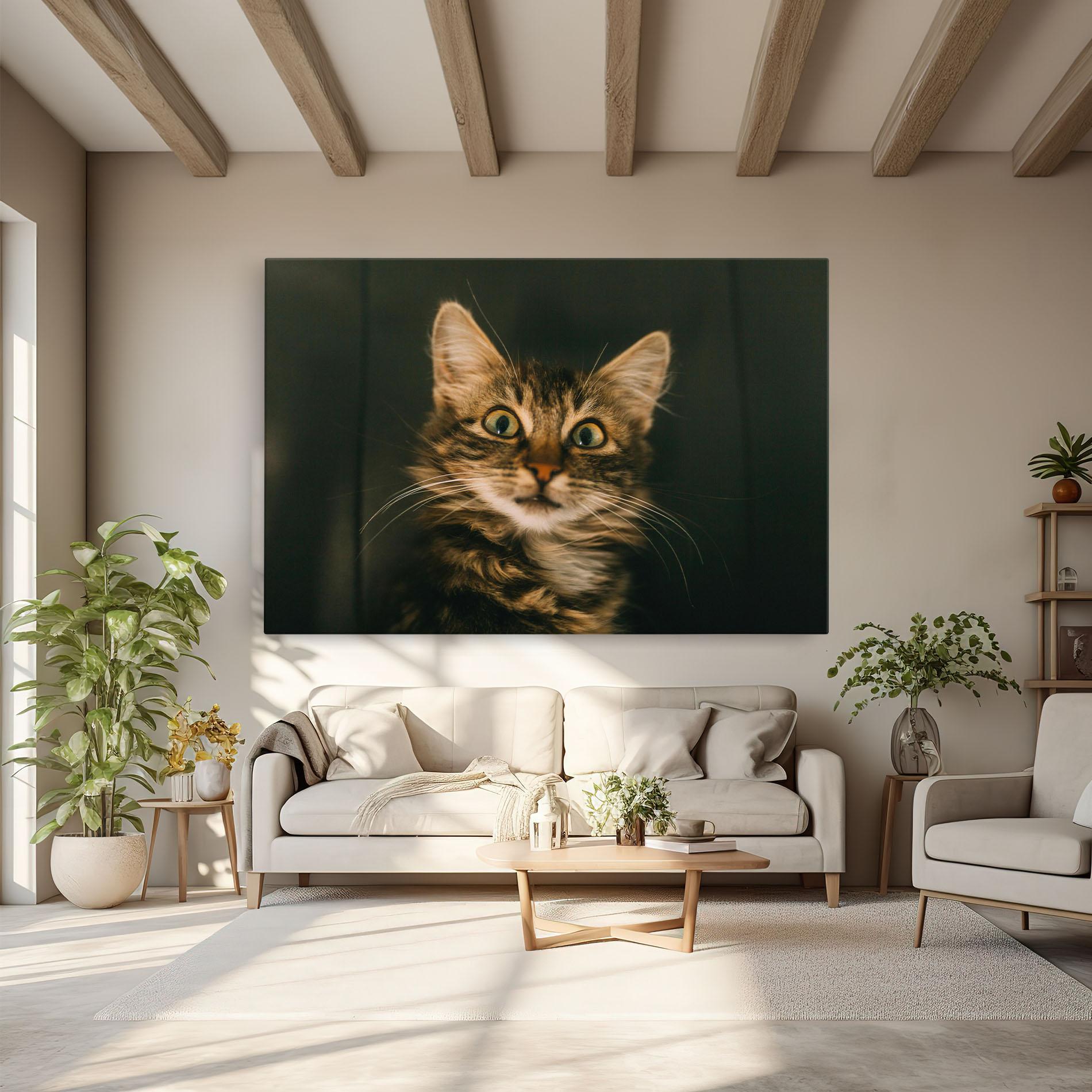Leinwandbild Amazed Cat mockup 6