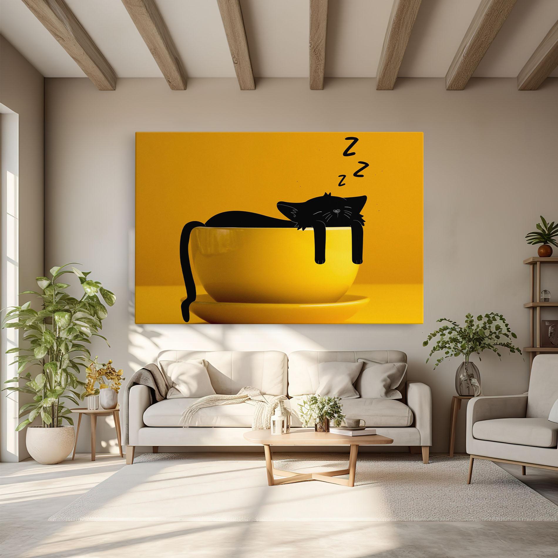 Leinwandbild Cat In A Cup mockup 6