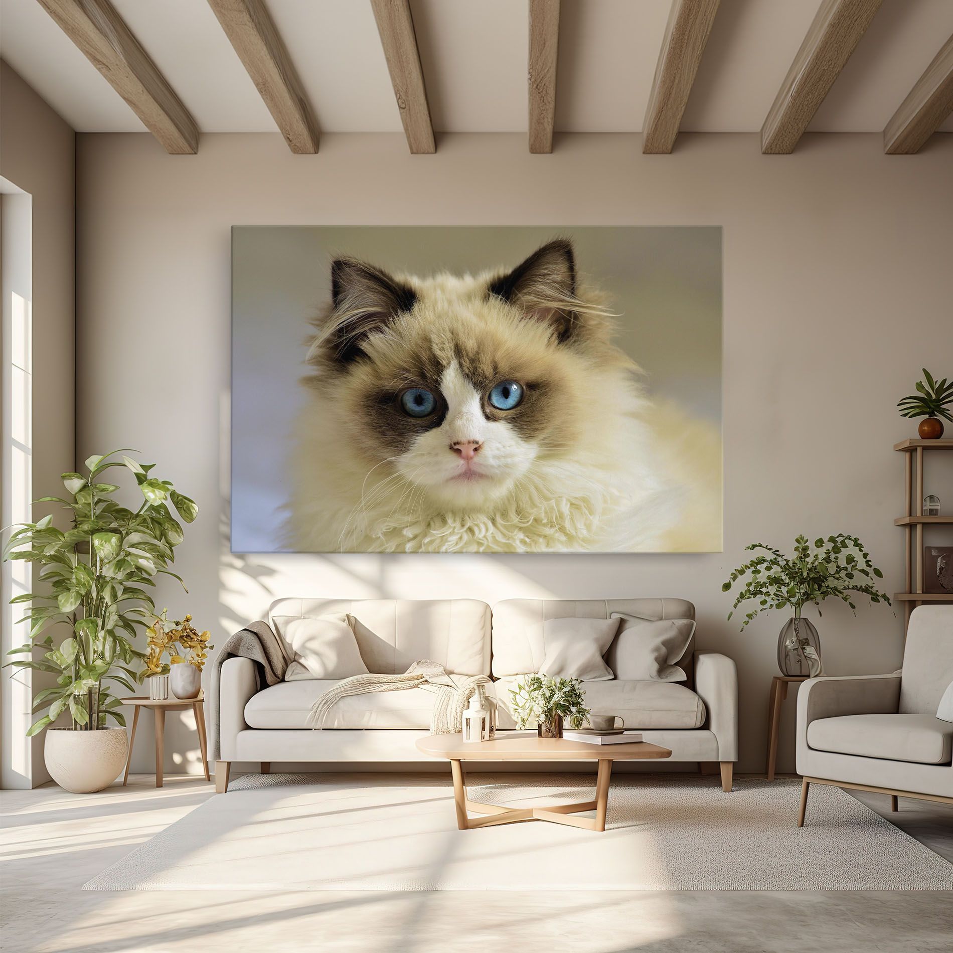 Interesting Blue Eyes Cat mockup 6