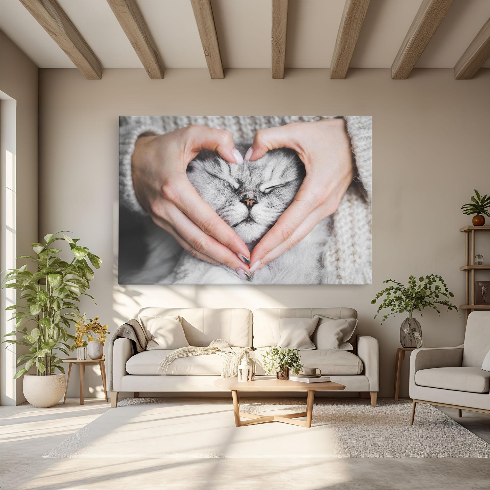 Leinwandbild Lovely Cat mockup 6