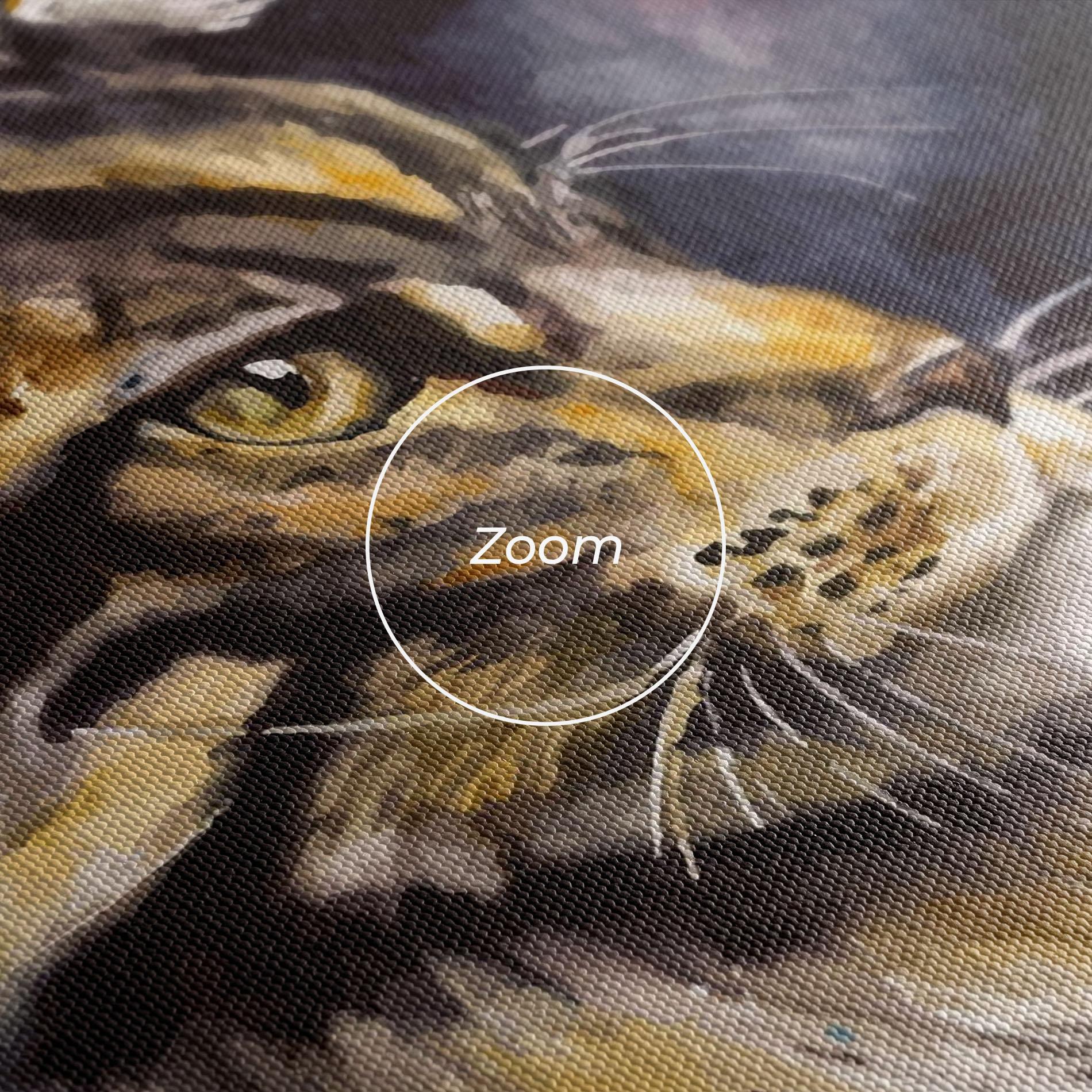 Leinwandbild Cat Watercolor Art mockup 3