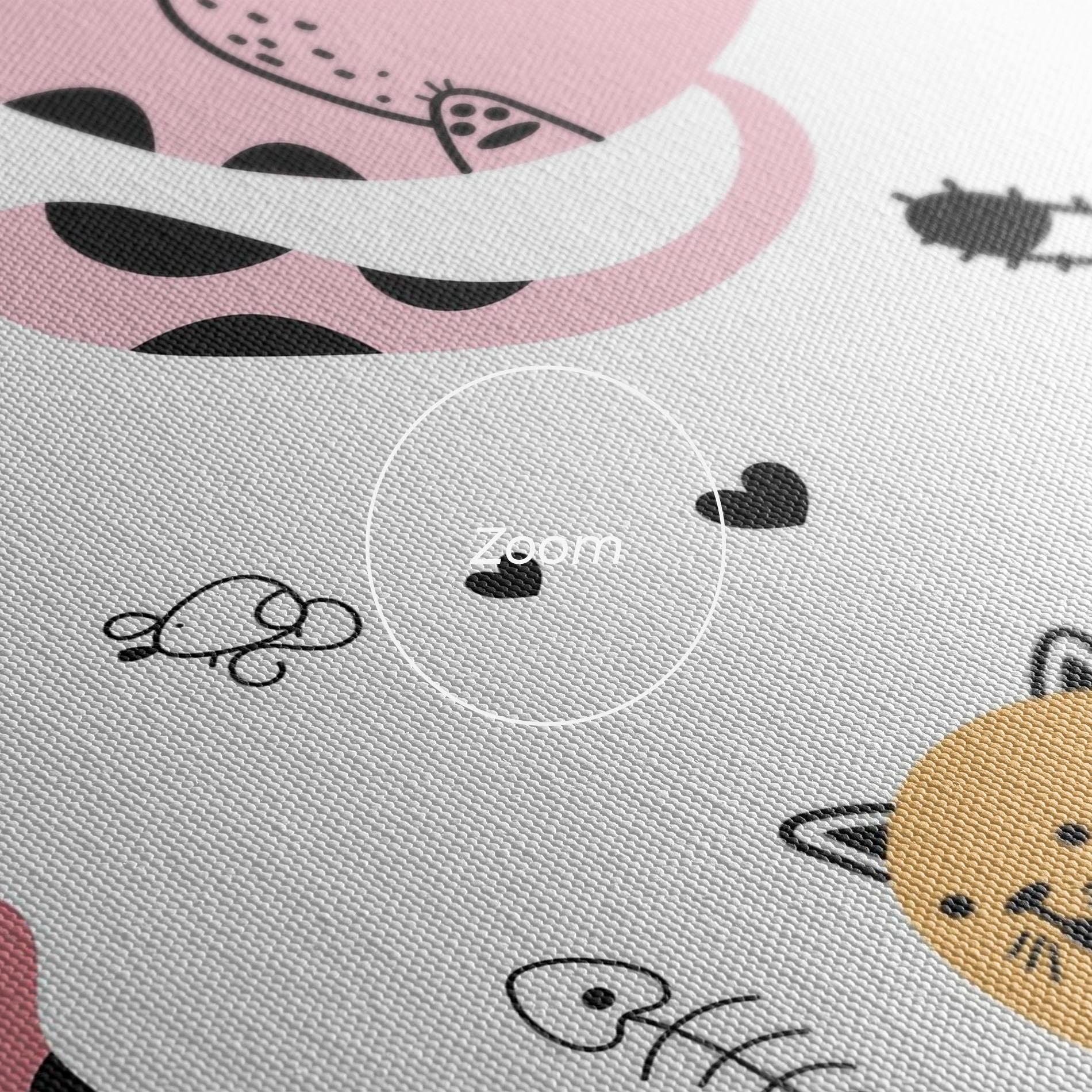 Leinwandbild Doodle Cat mockup 3