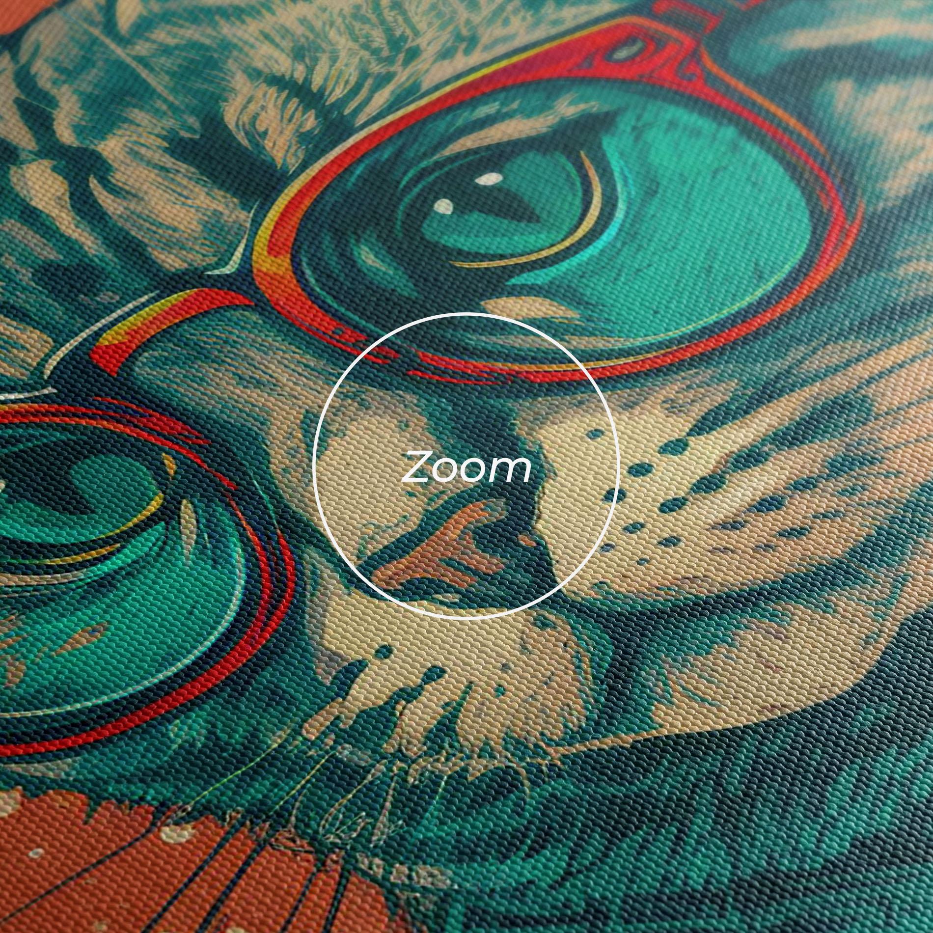 Leinwandbild Red Glasses Cat mockup 3