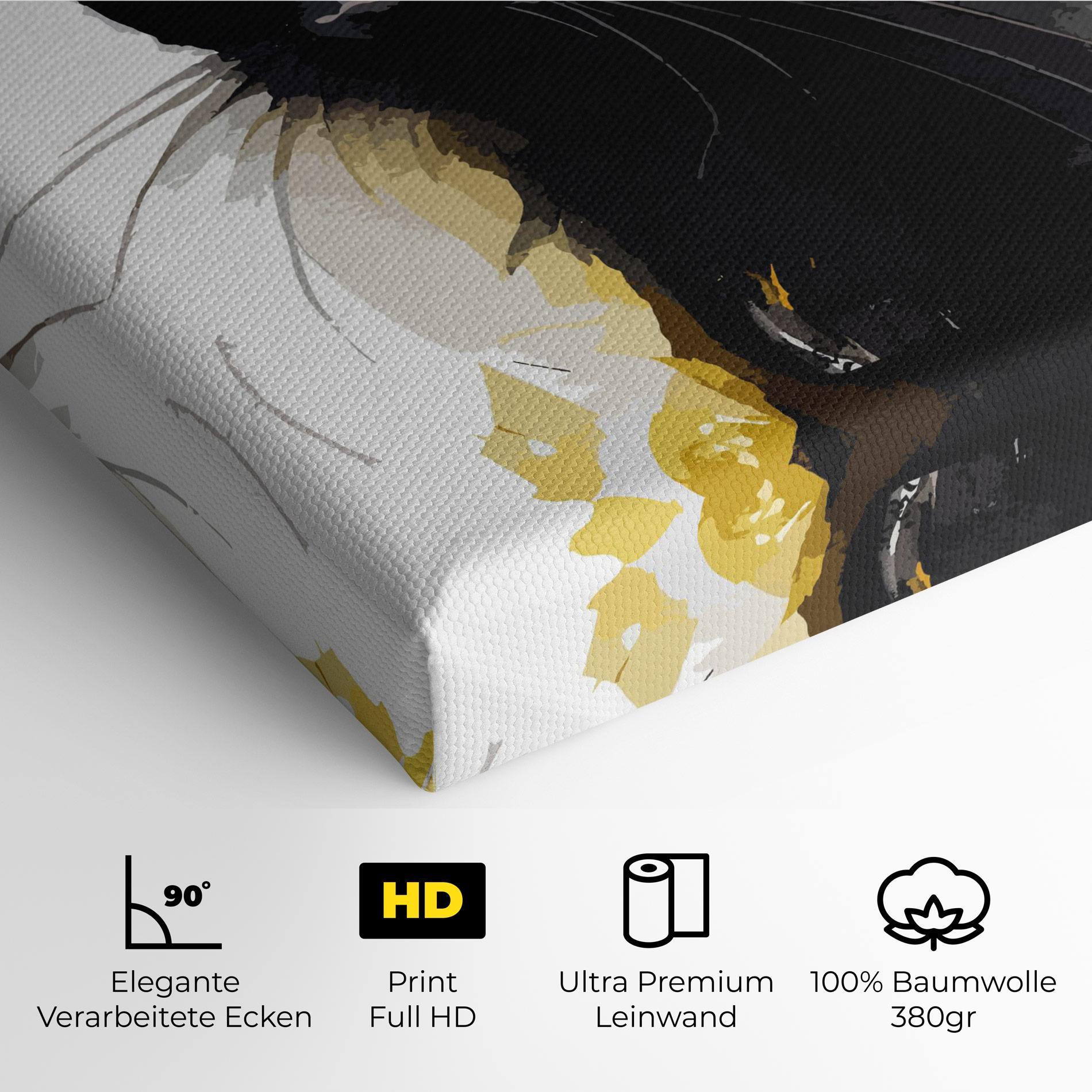 Leinwandbild Beautiful Black Cat mockup 4