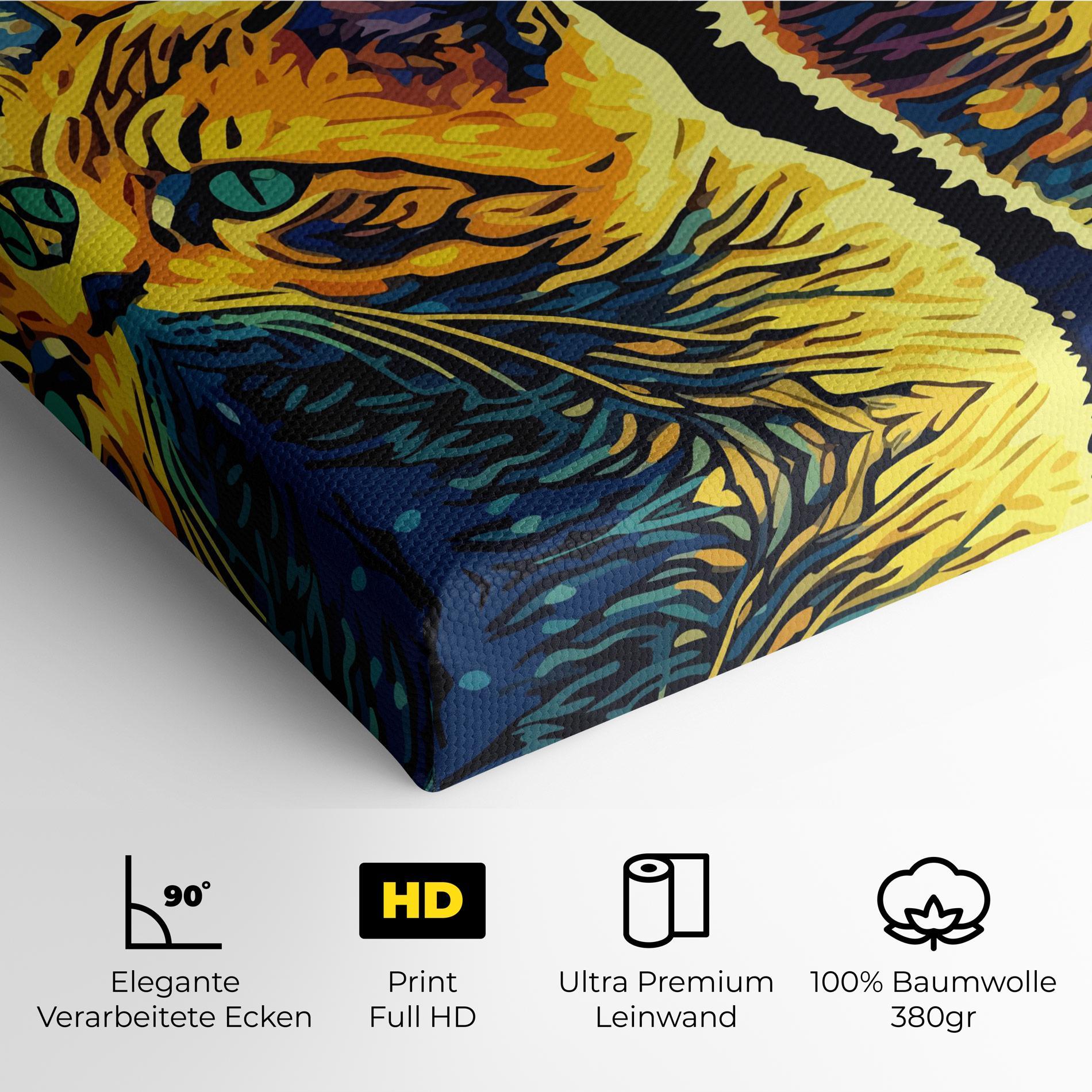 Leinwandbild Cat Painting mockup 4