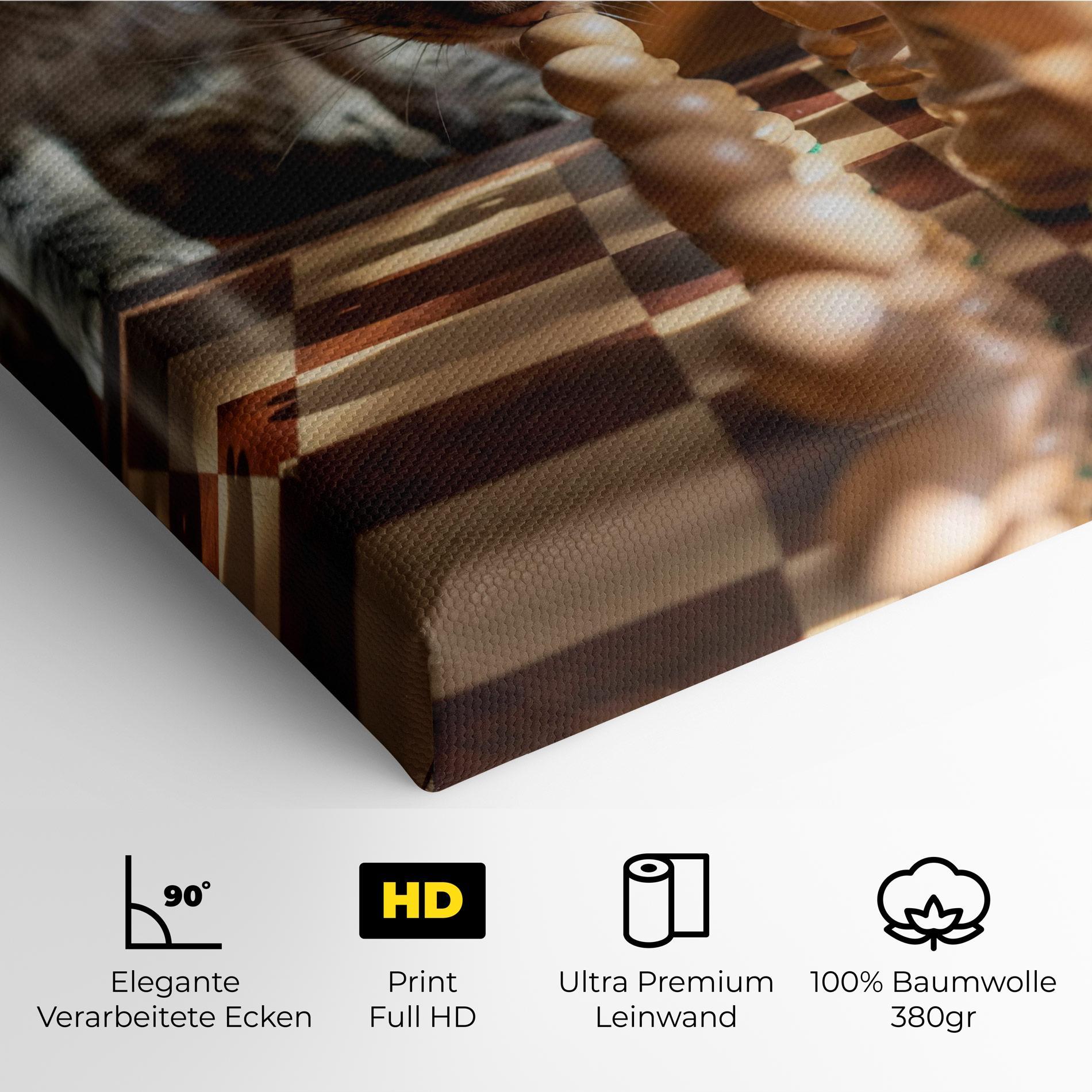 Leinwandbild Chess Cat mockup 4