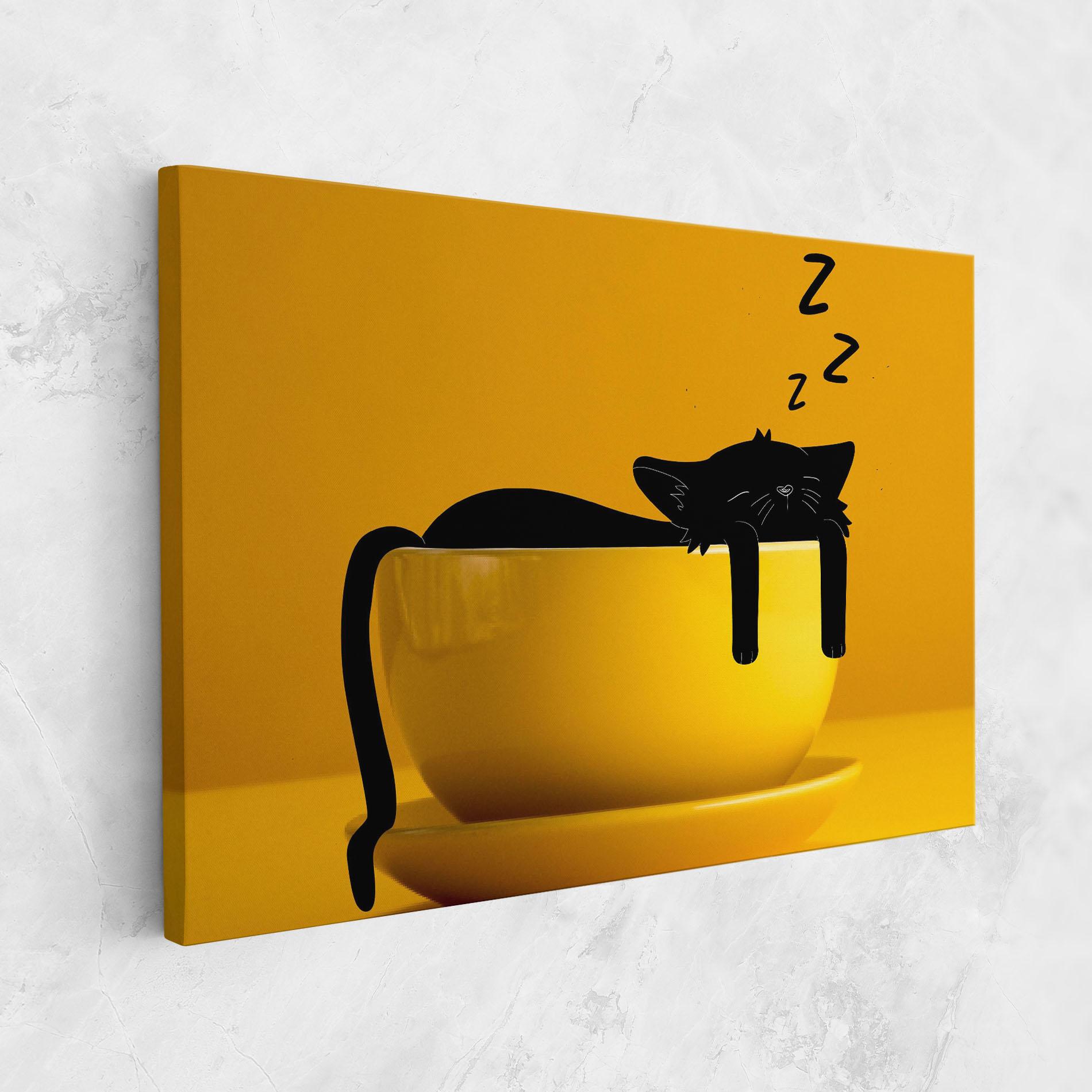 Leinwandbild Cat In A Cup mockup 1