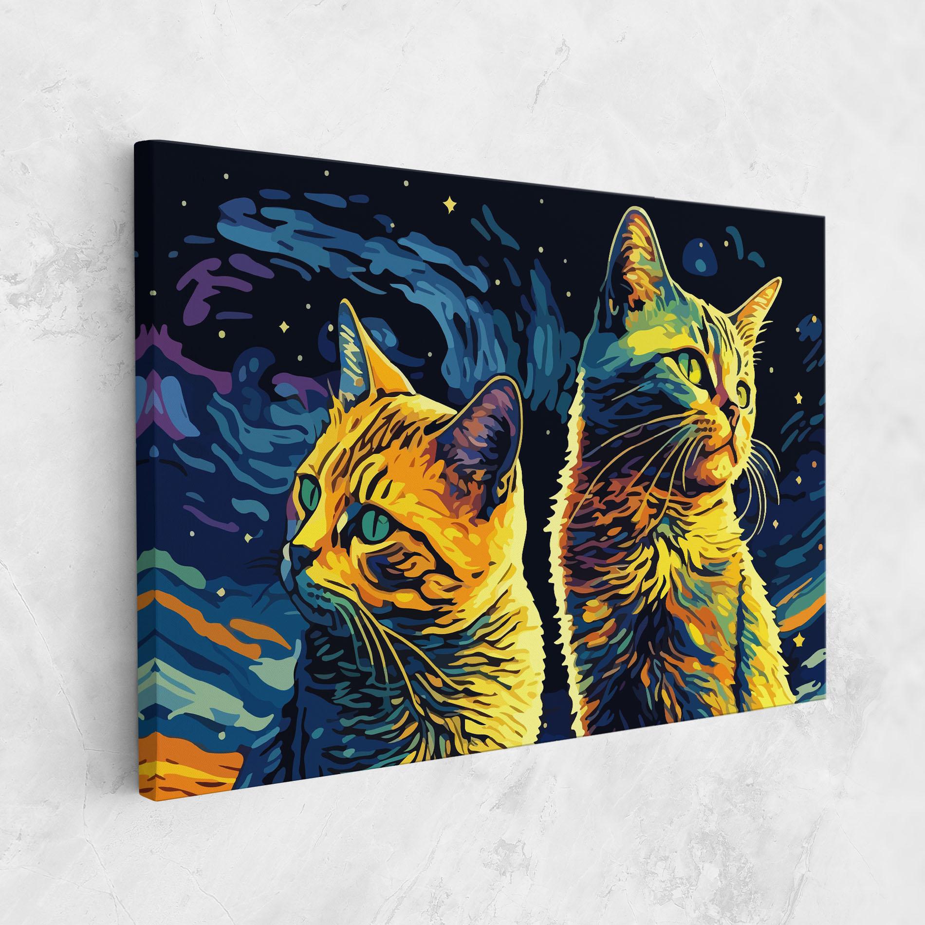 Leinwandbild Cat Painting mockup 1