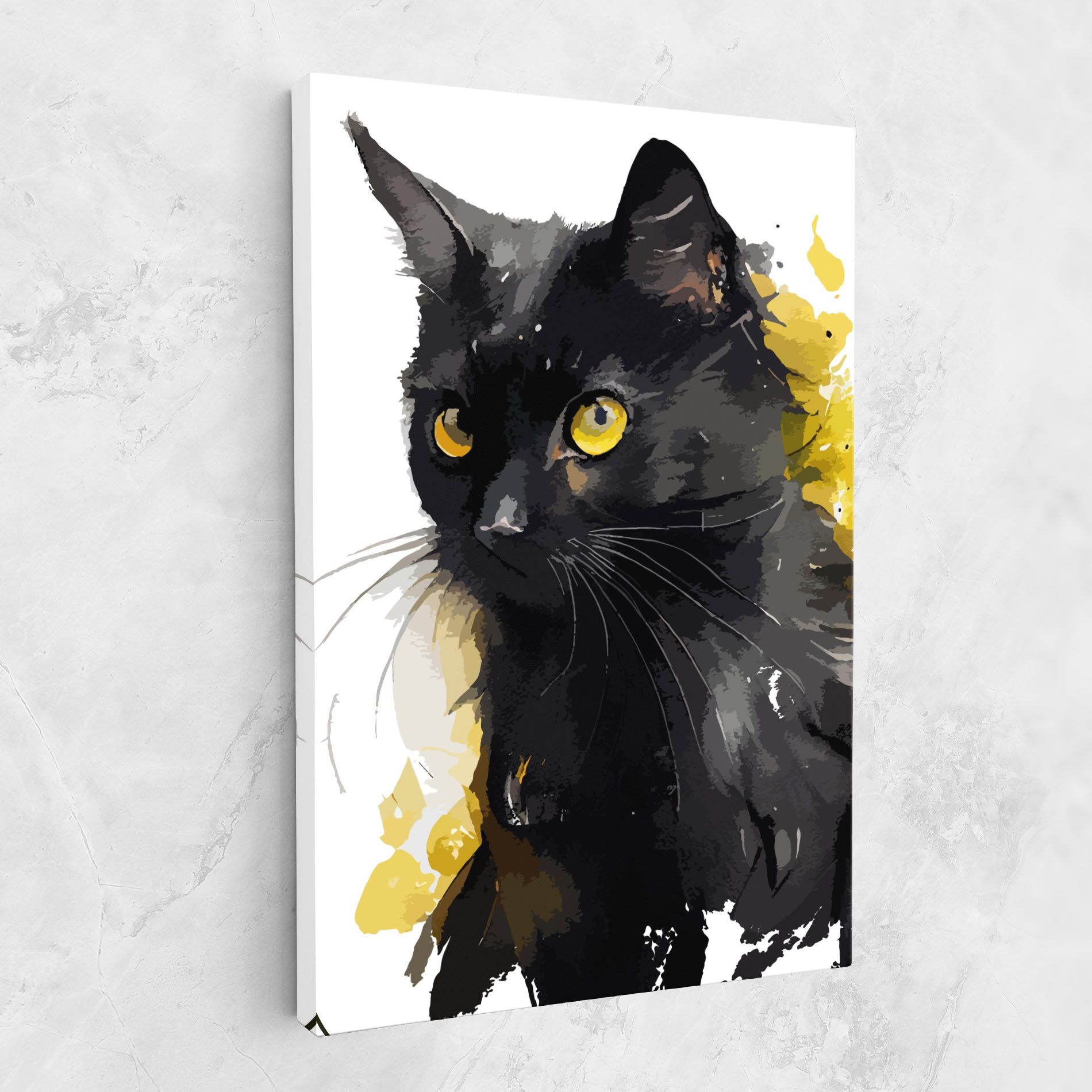 Beautiful Black Cat mockup 1
