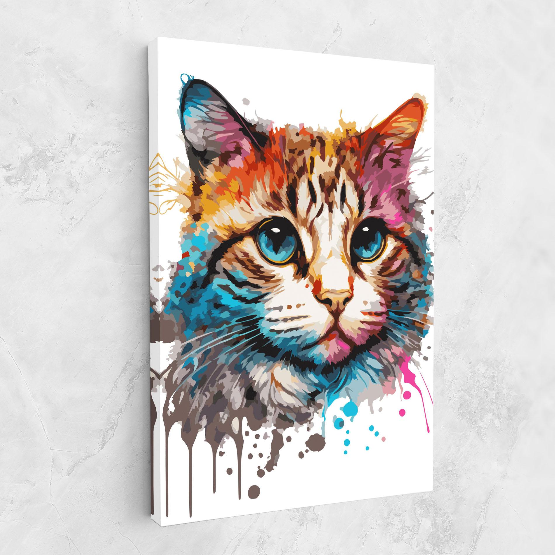 Leinwandbild Blue Eyes Cat mockup 1