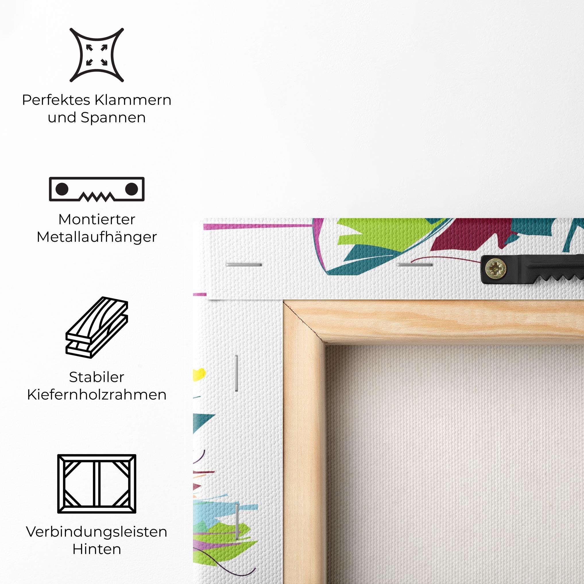 Leinwandbild Cat Art Close Up mockup 5