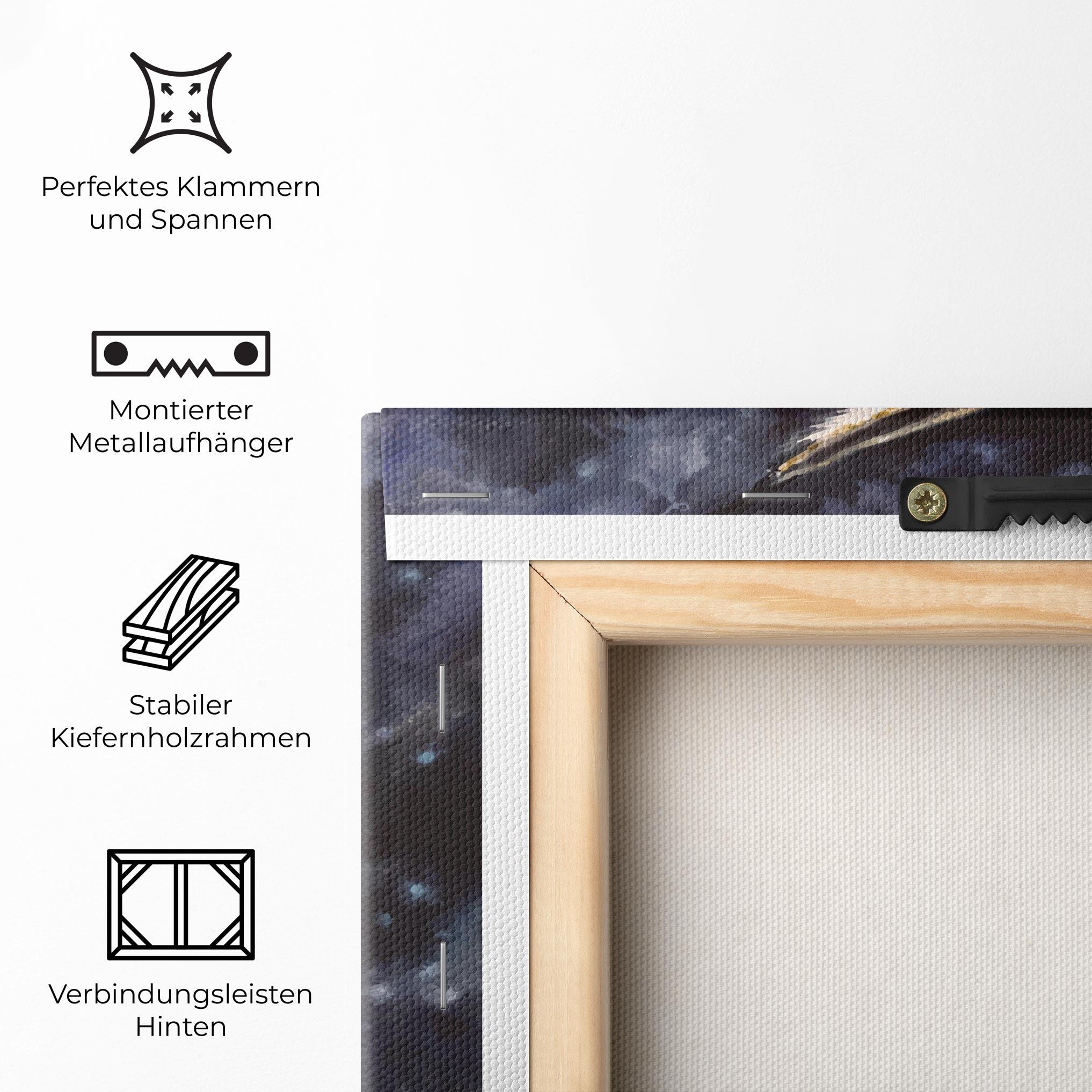 Leinwandbild Cat Watercolor Art mockup 5