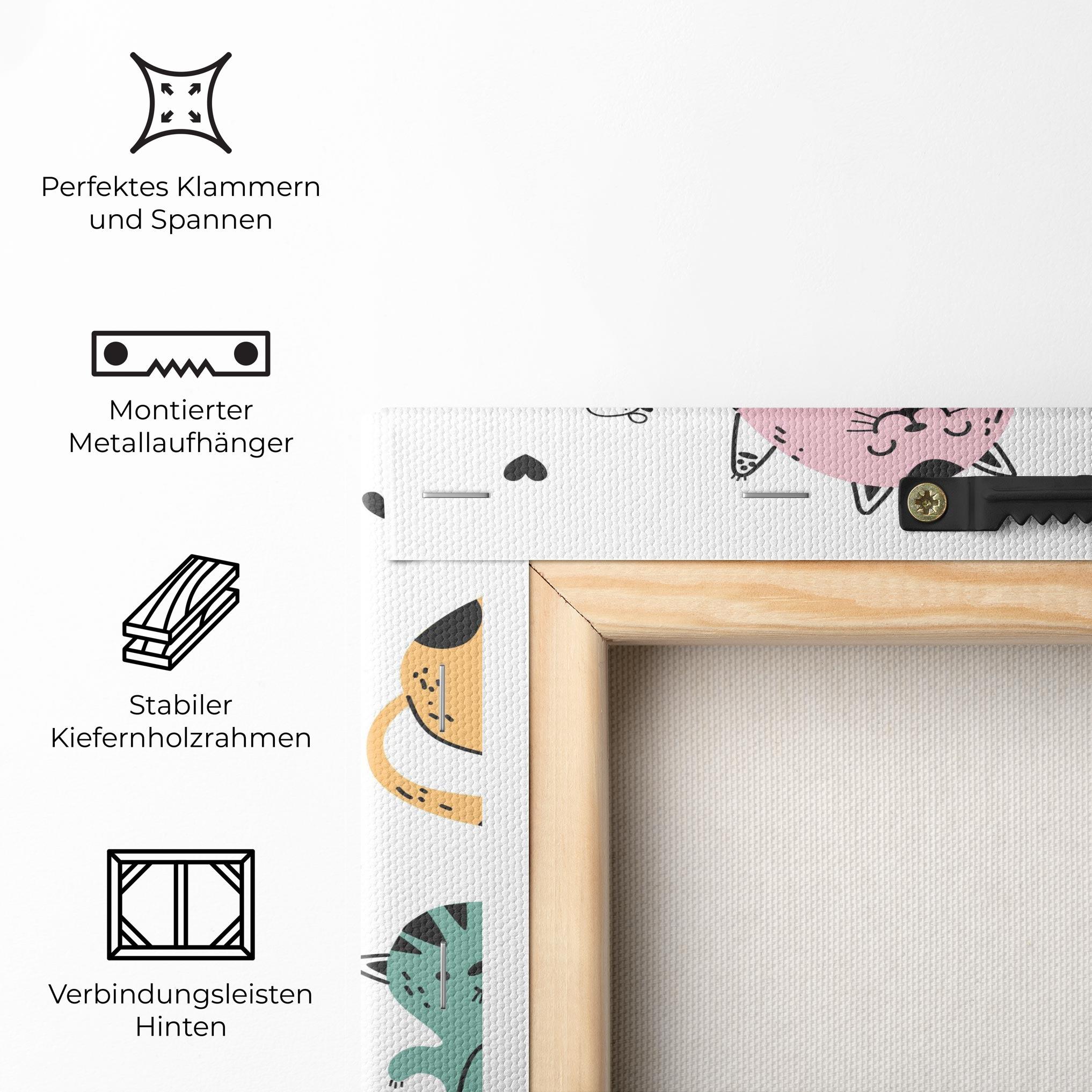 Leinwandbild Doodle Cat mockup 5