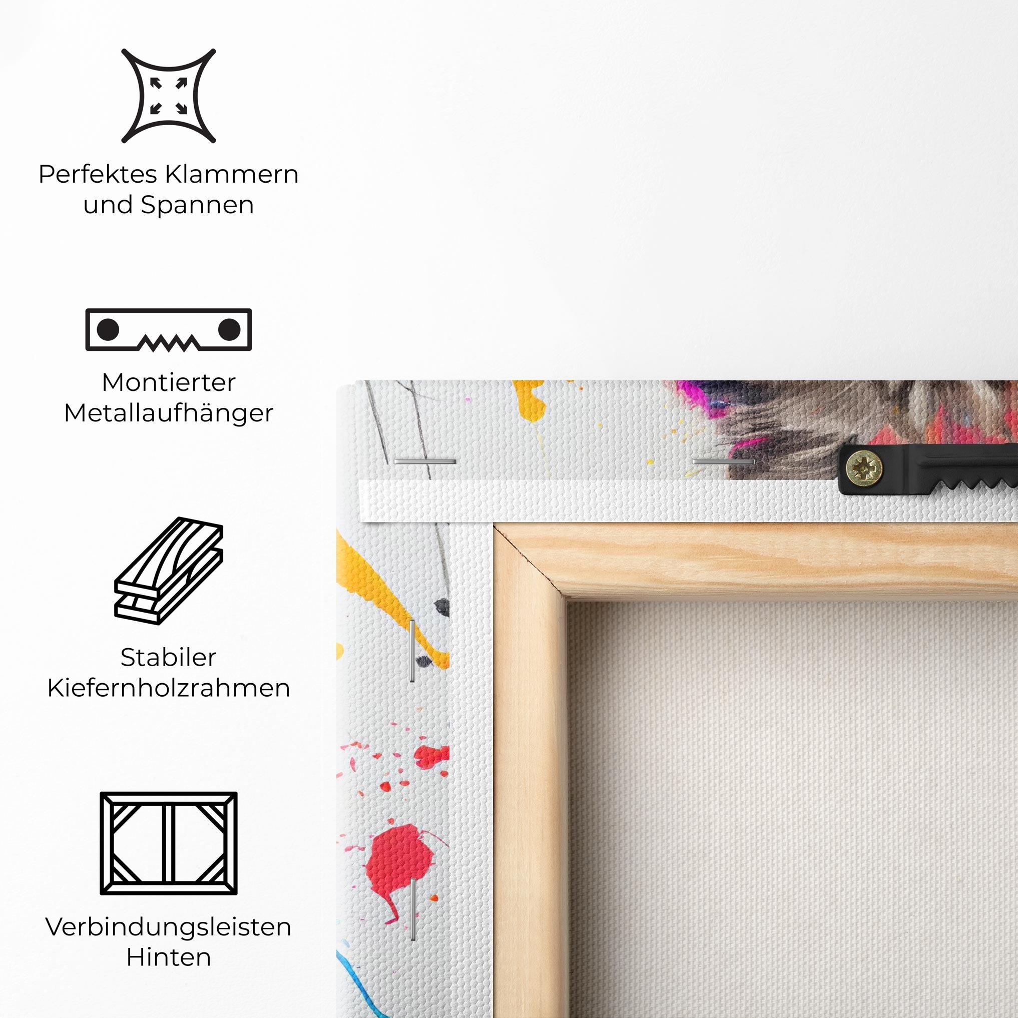 Leinwandbild Fluffy Kitten With Clothes mockup 5