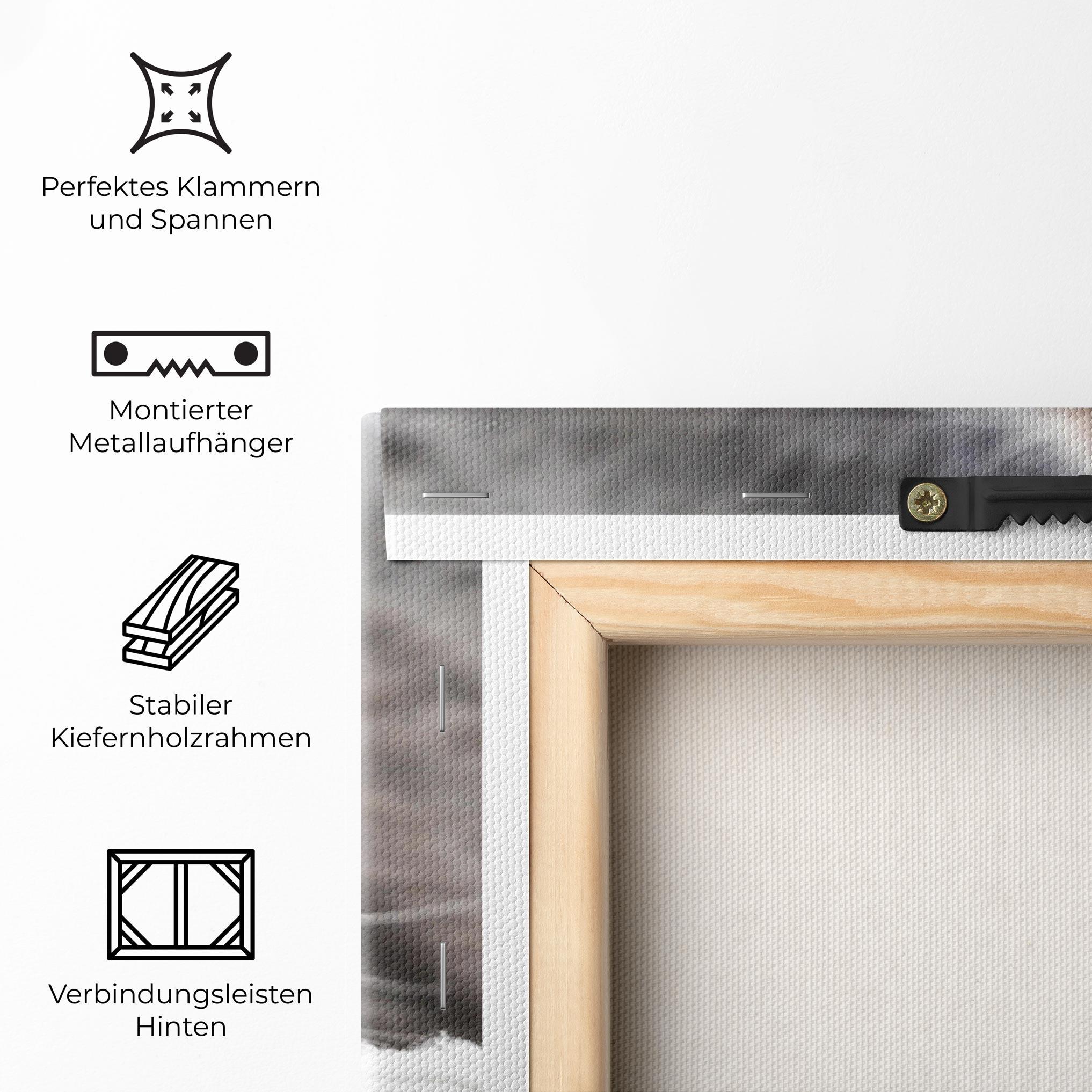 Leinwandbild Grey Fluffy Cat mockup 5