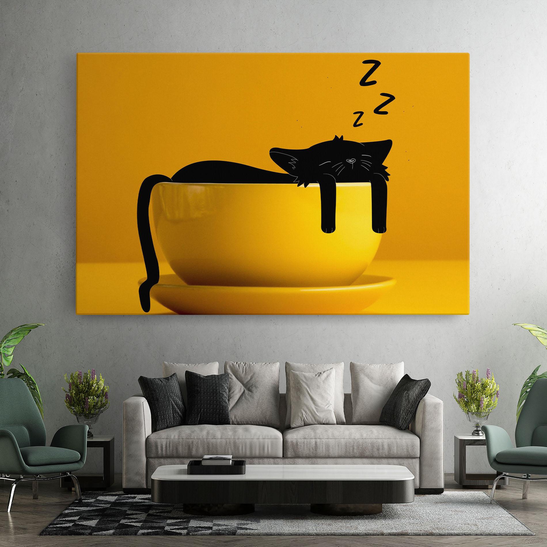 Leinwandbild Cat In A Cup mockup 7