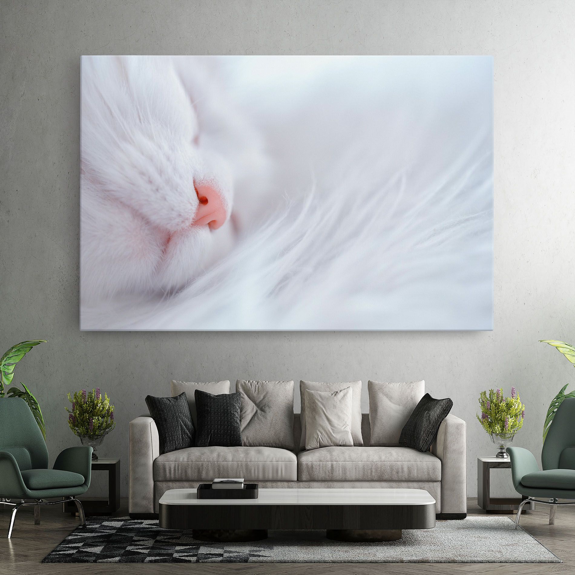 Dreamy White Cat mockup 7
