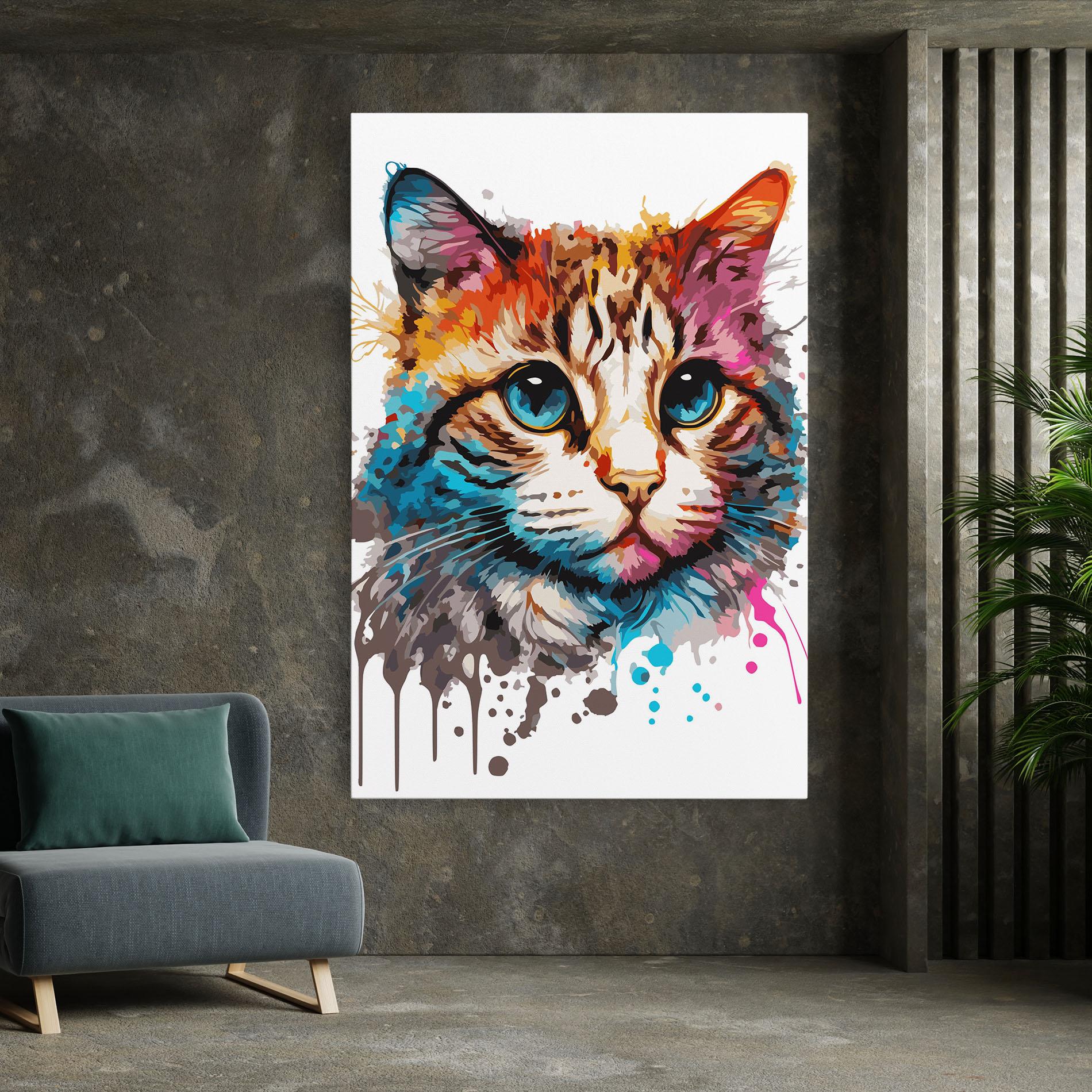 Leinwandbild Blue Eyes Cat mockup 7