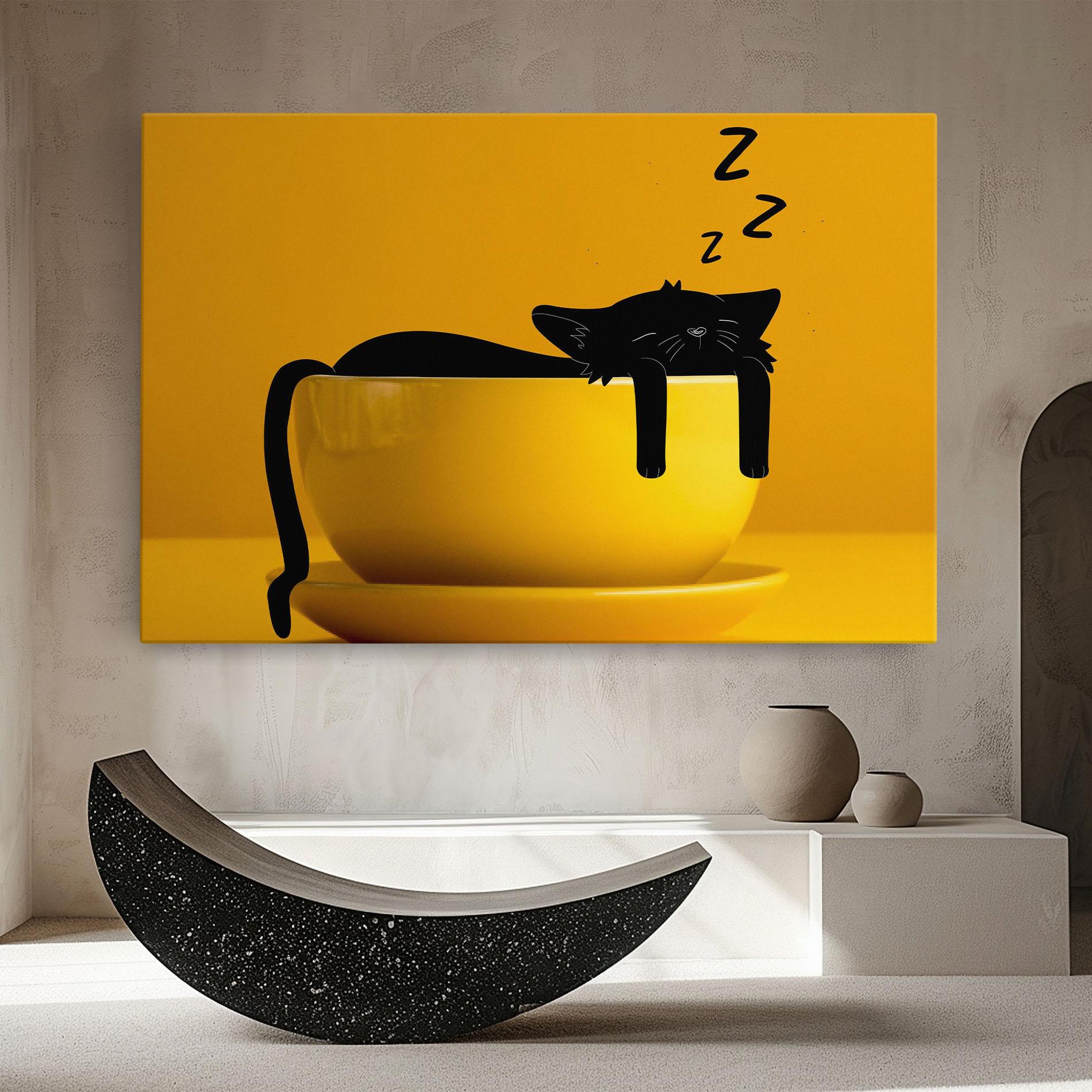 Leinwandbild Cat In A Cup mockup 8