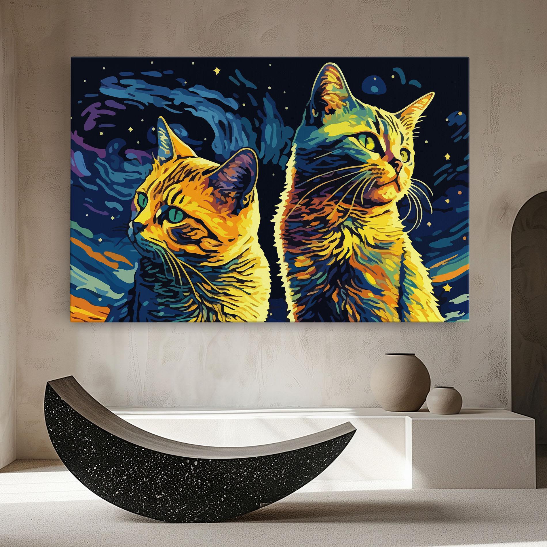 Leinwandbild Cat Painting mockup 8