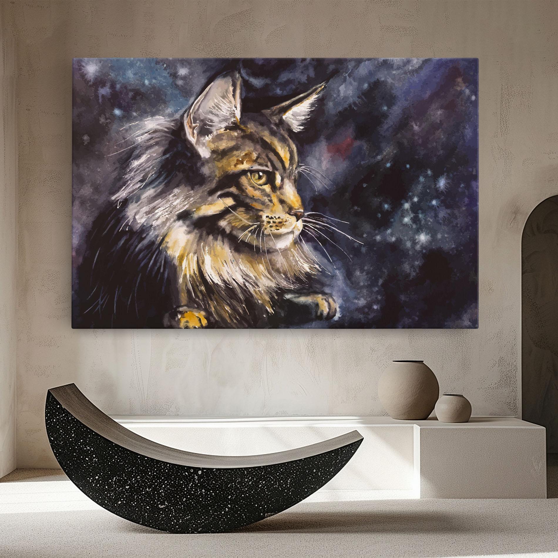 Leinwandbild Cat Watercolor Art mockup 8