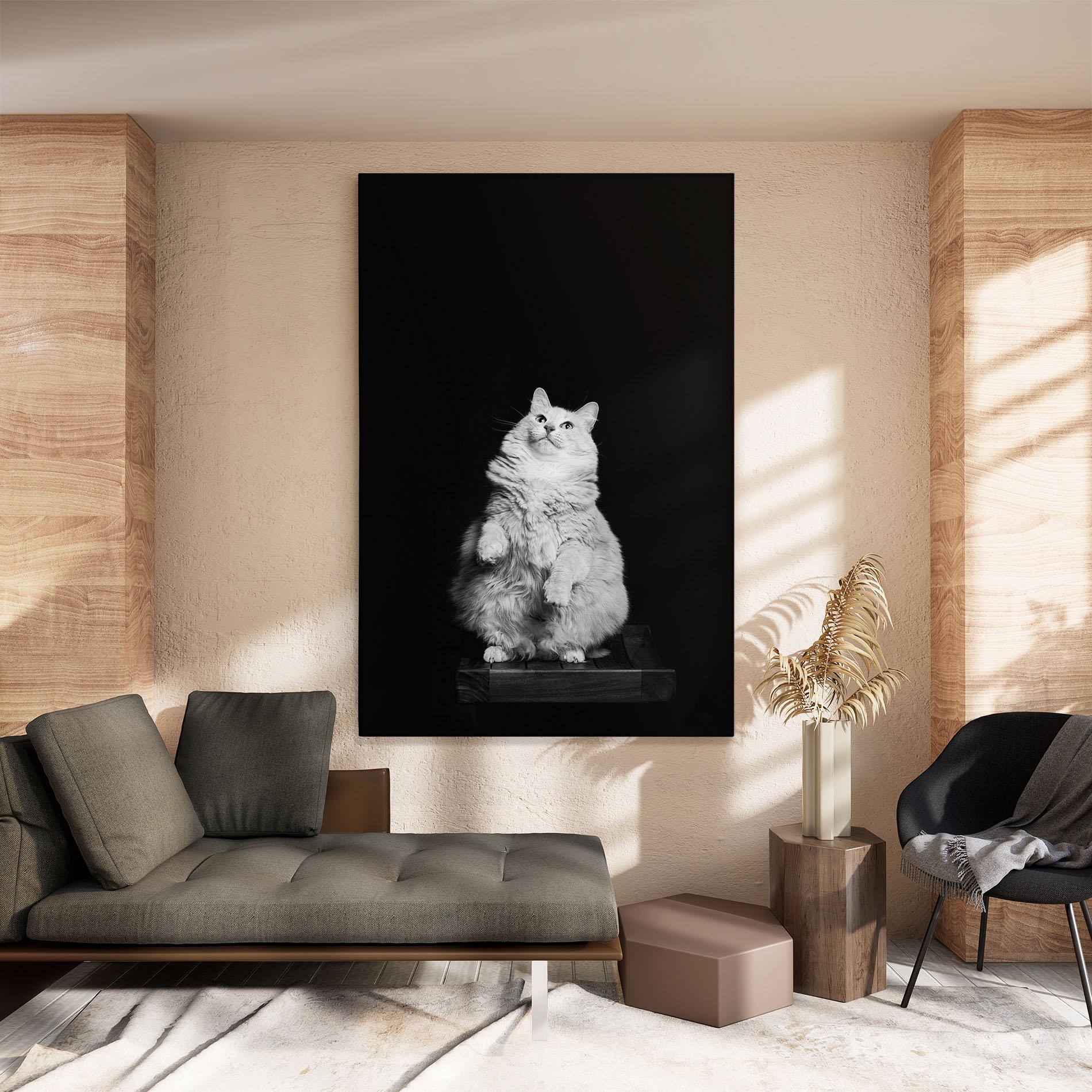 Leinwandbild Big Fluffy Cat mockup 8