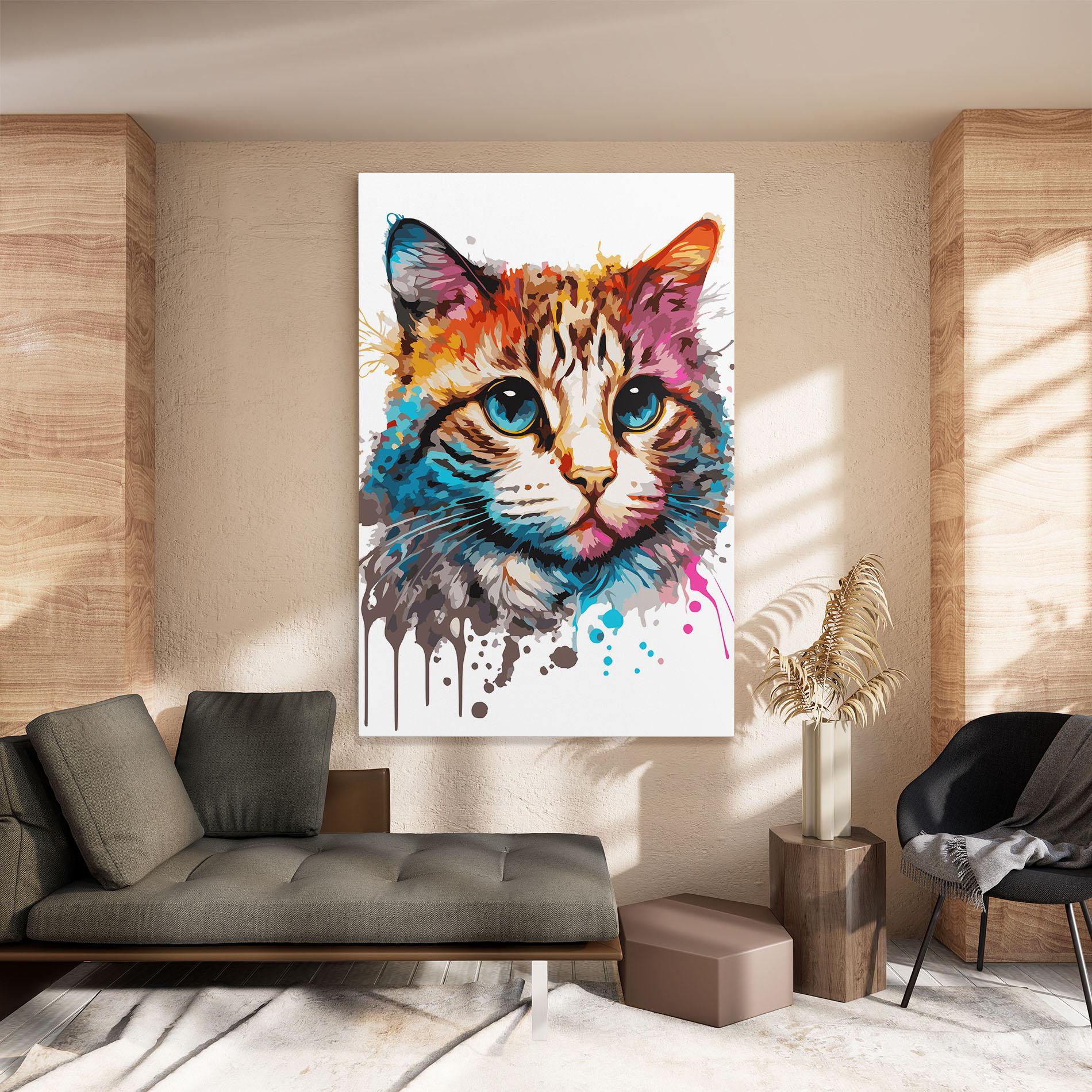Leinwandbild Blue Eyes Cat mockup 8