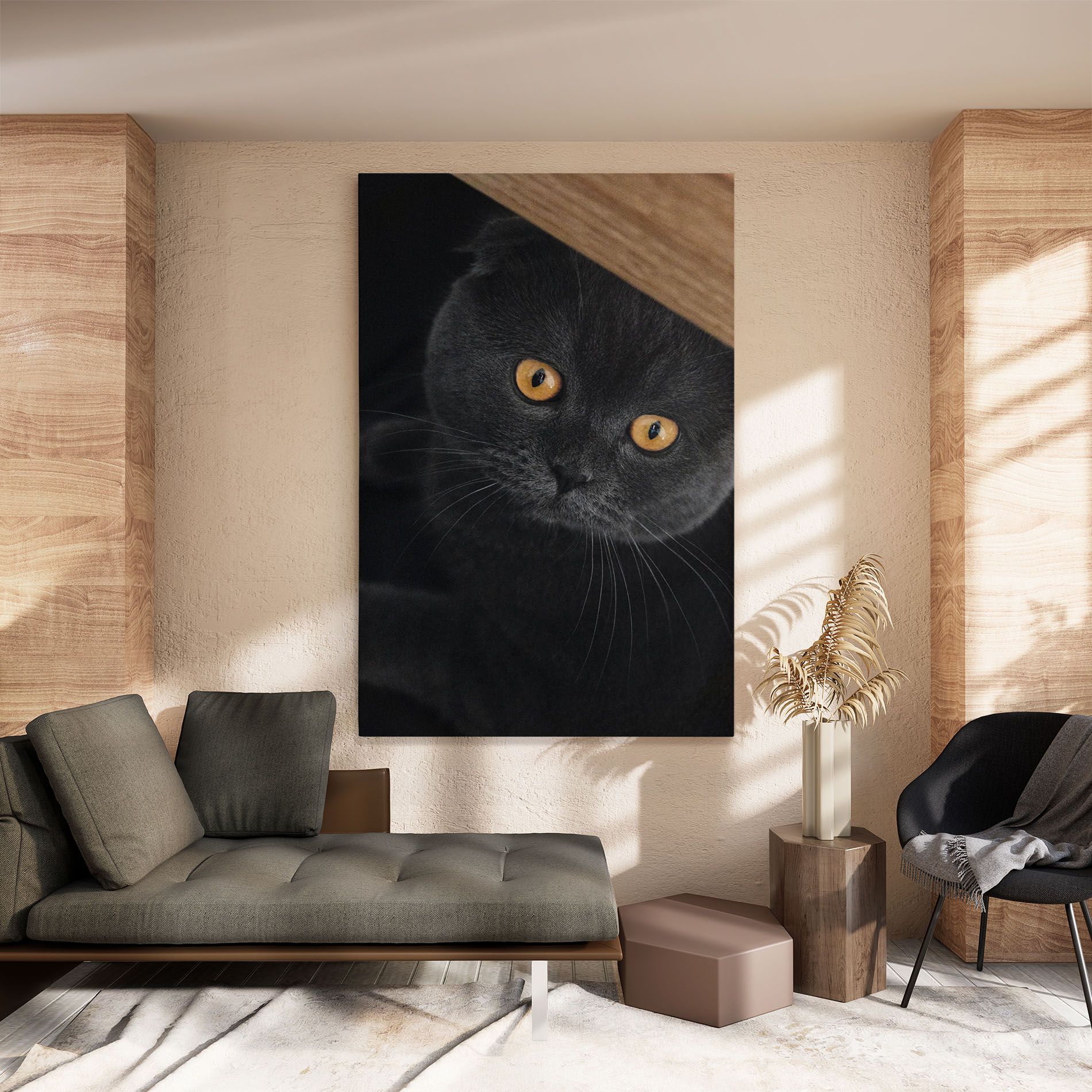Grey Cat With Orange Eyes mockup 8