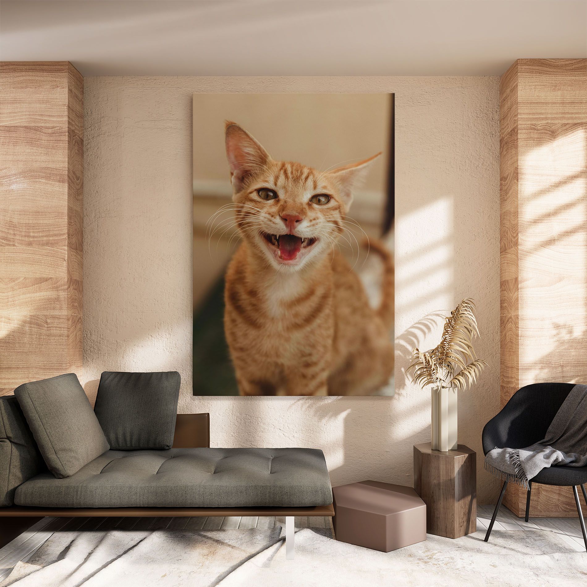 Orange Cat Smiling mockup 8