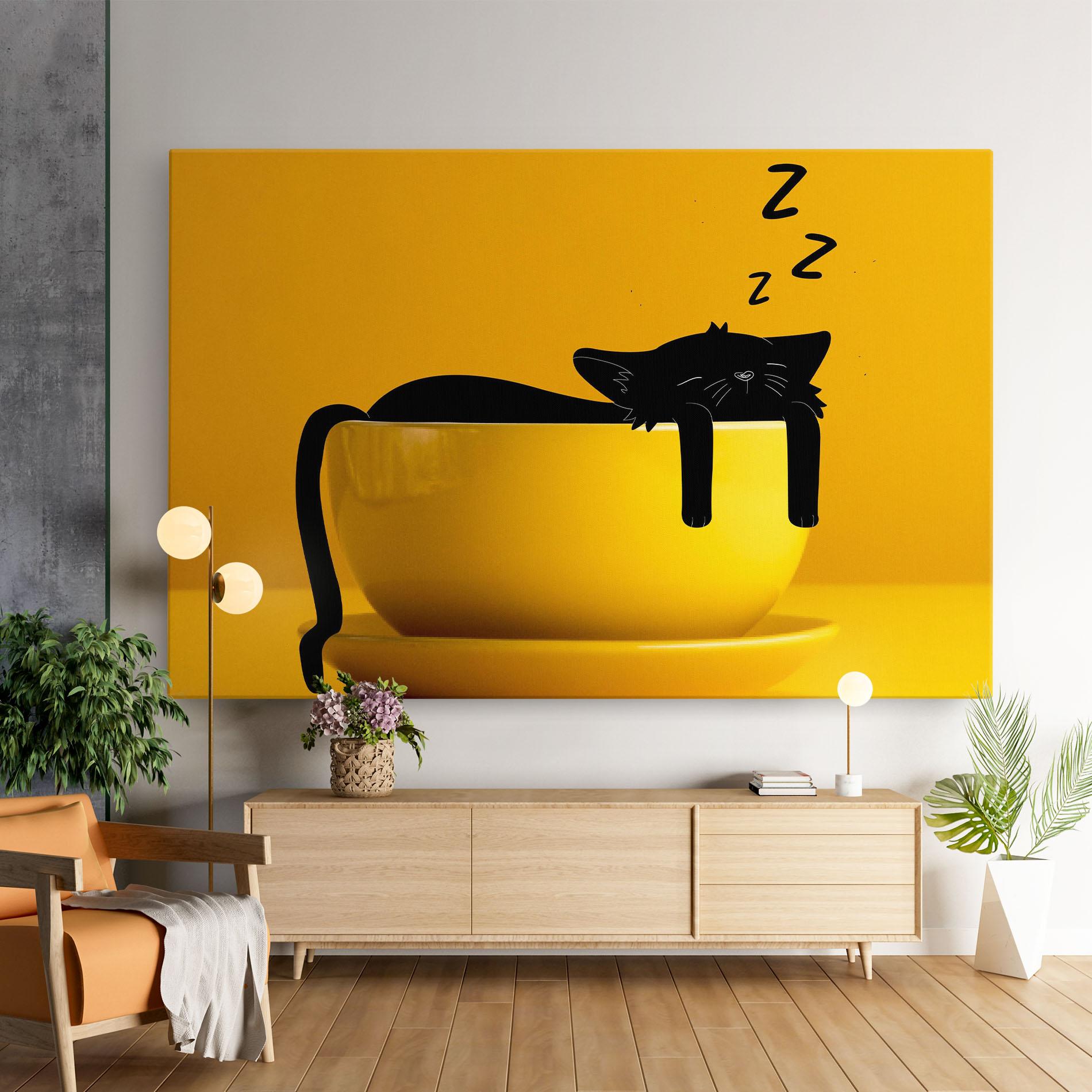Leinwandbild Cat In A Cup mockup 9