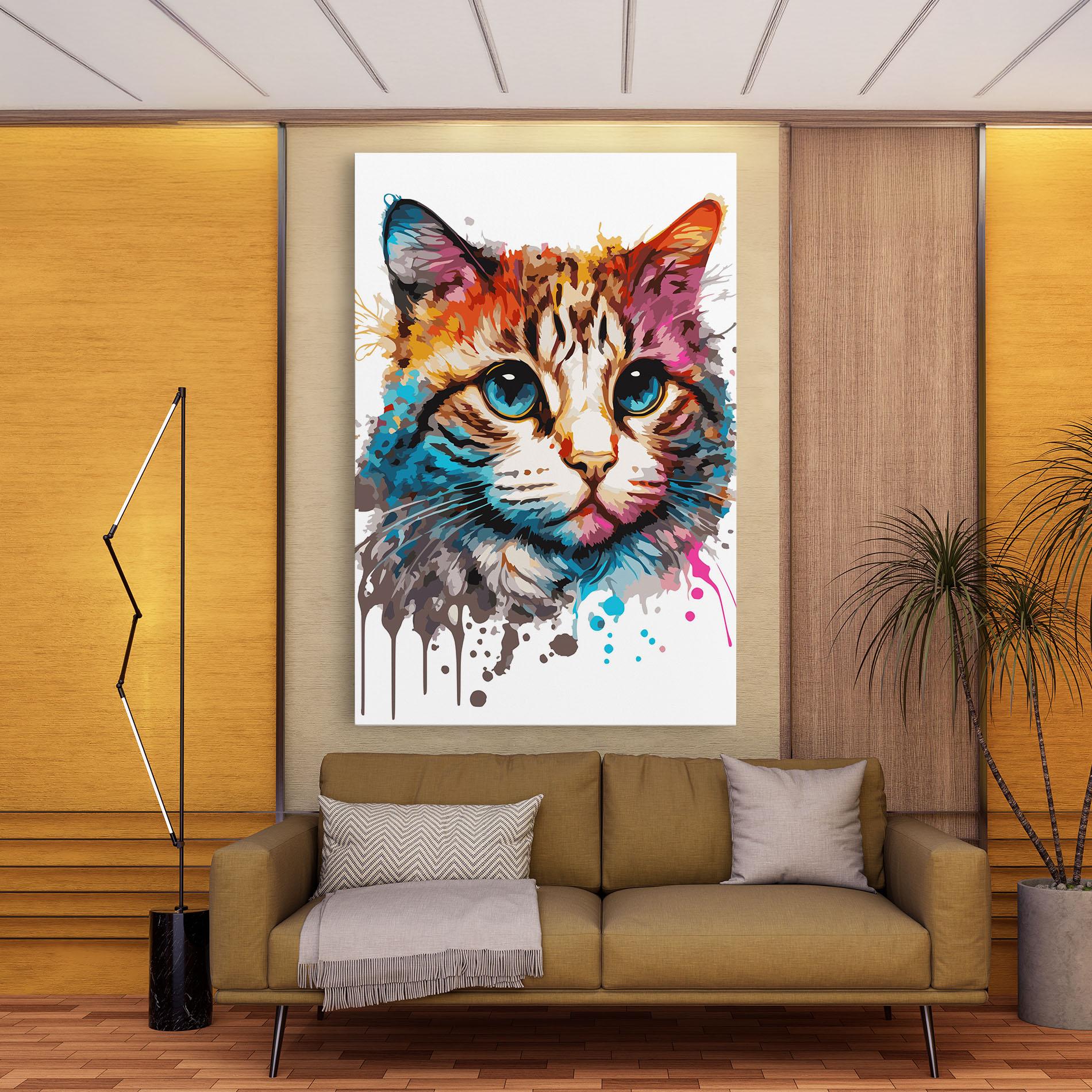 Leinwandbild Blue Eyes Cat mockup 9