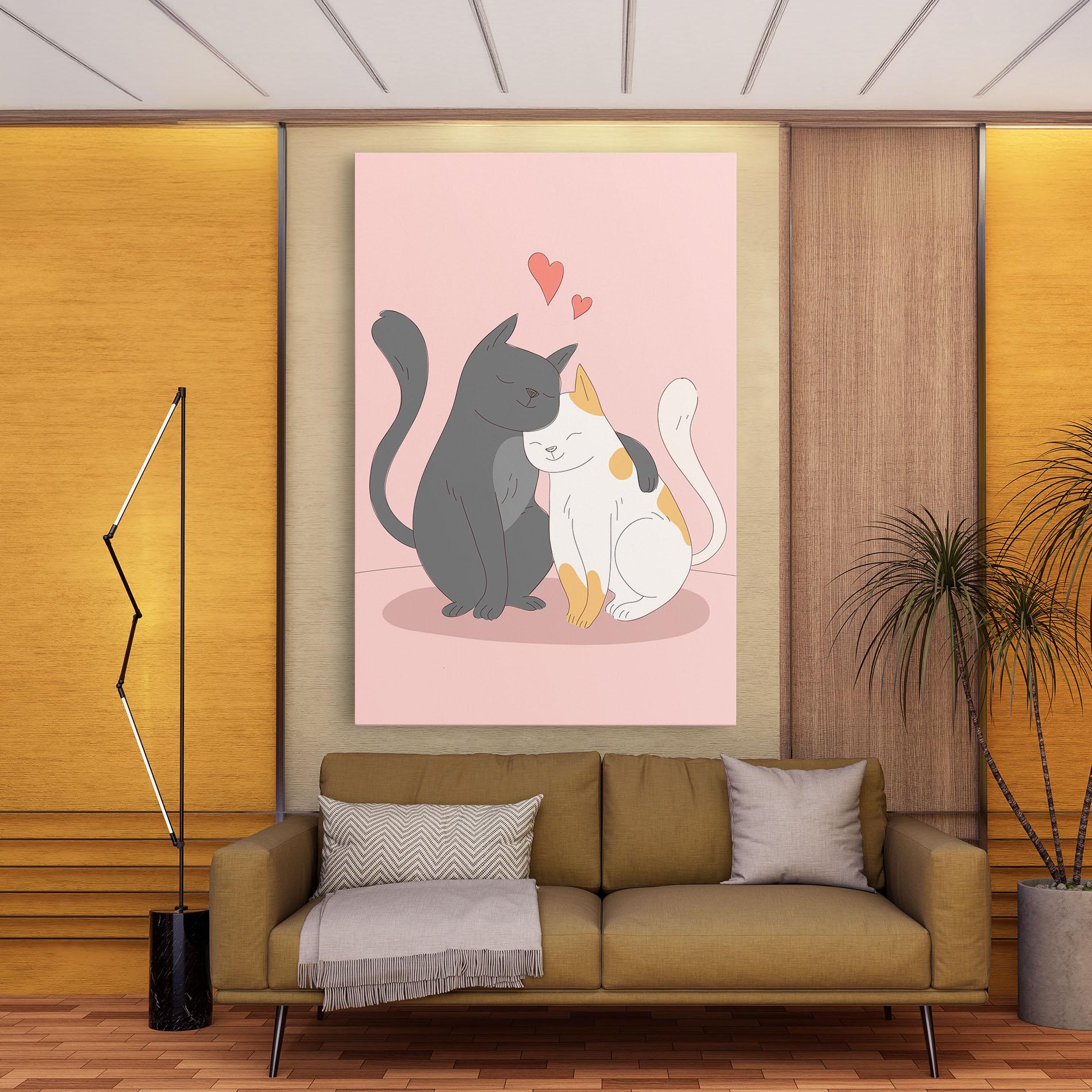 Leinwandbild Lover Cats mockup 9