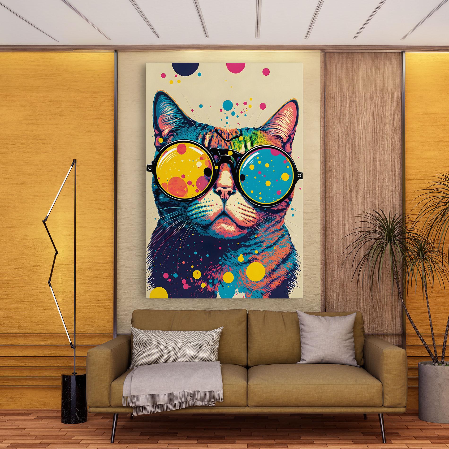 Leinwandbild Vintage Cat mockup 9
