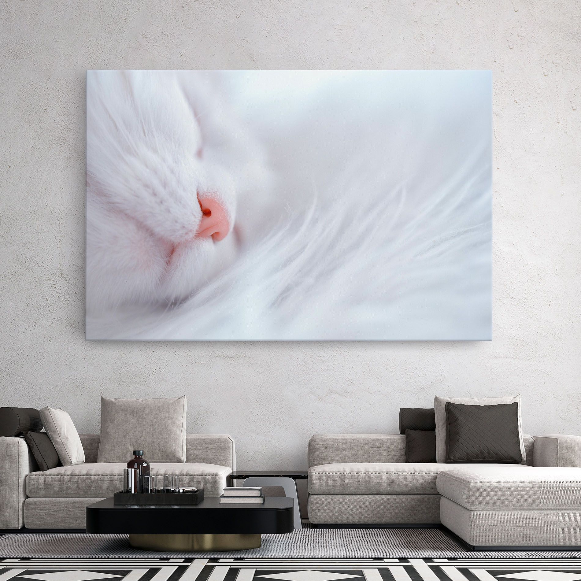 Dreamy White Cat mockup 2