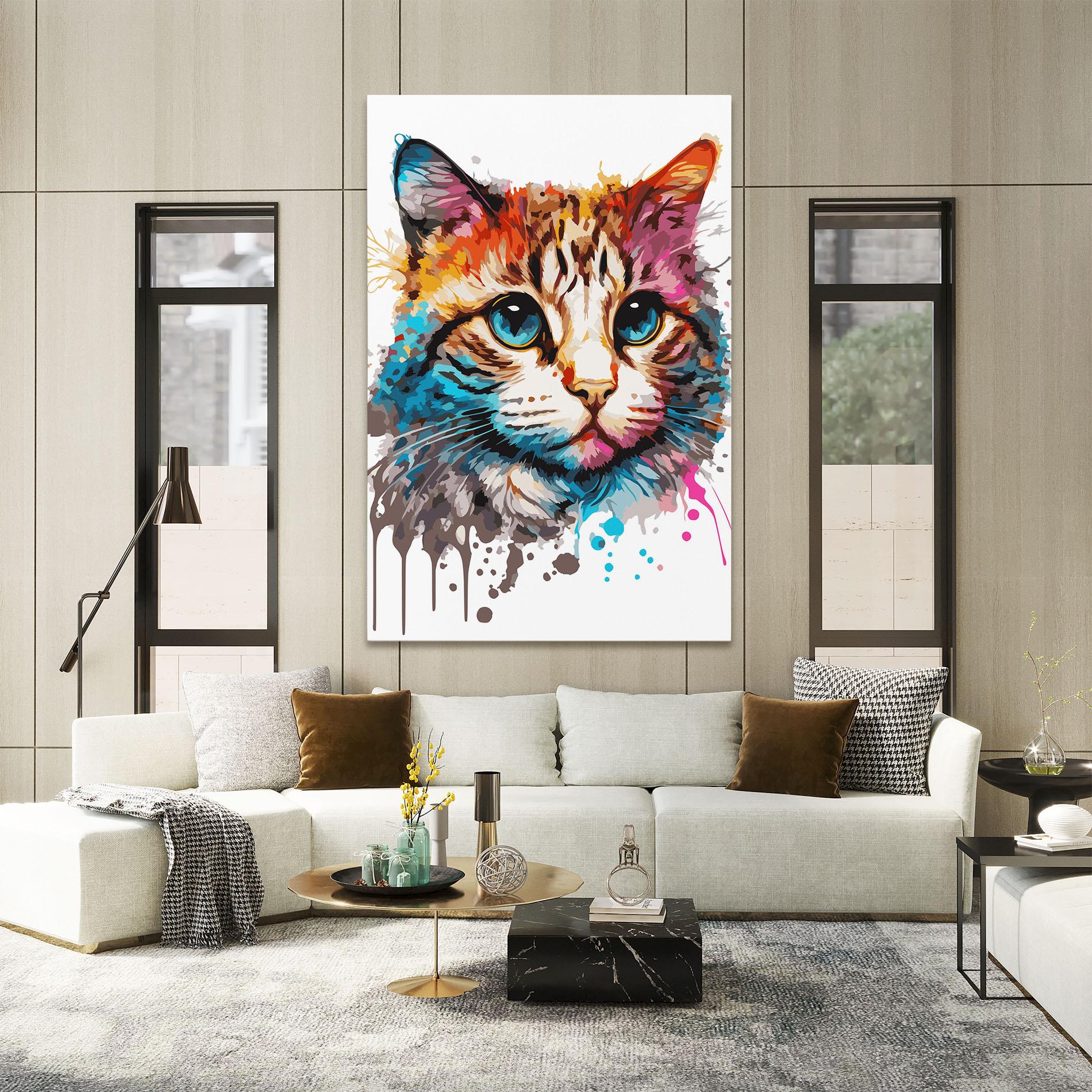 Leinwandbild Blue Eyes Cat mockup 2